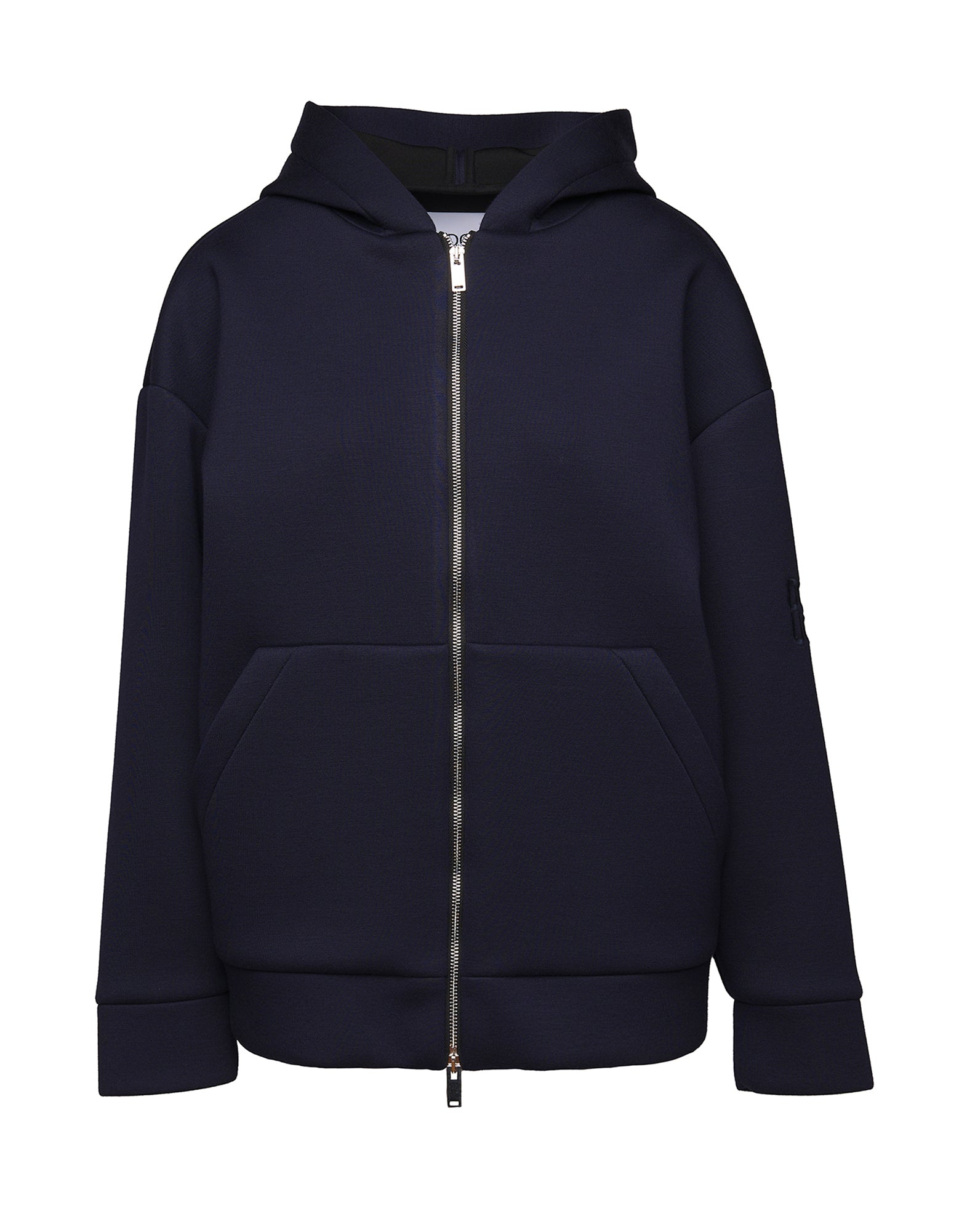 DOUUOD Giacca a Felpa con Zip e Cappuccio in Neoprene Navy Blu