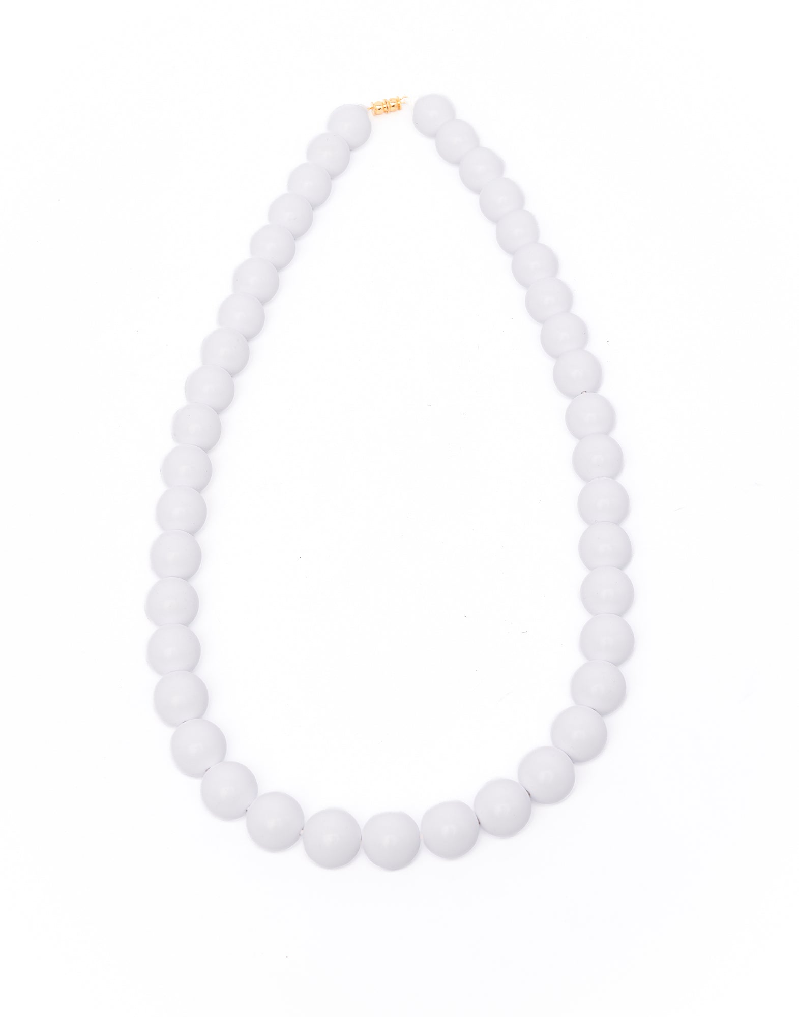DOUUOD Collana con Maxi Perle in Resina Off White