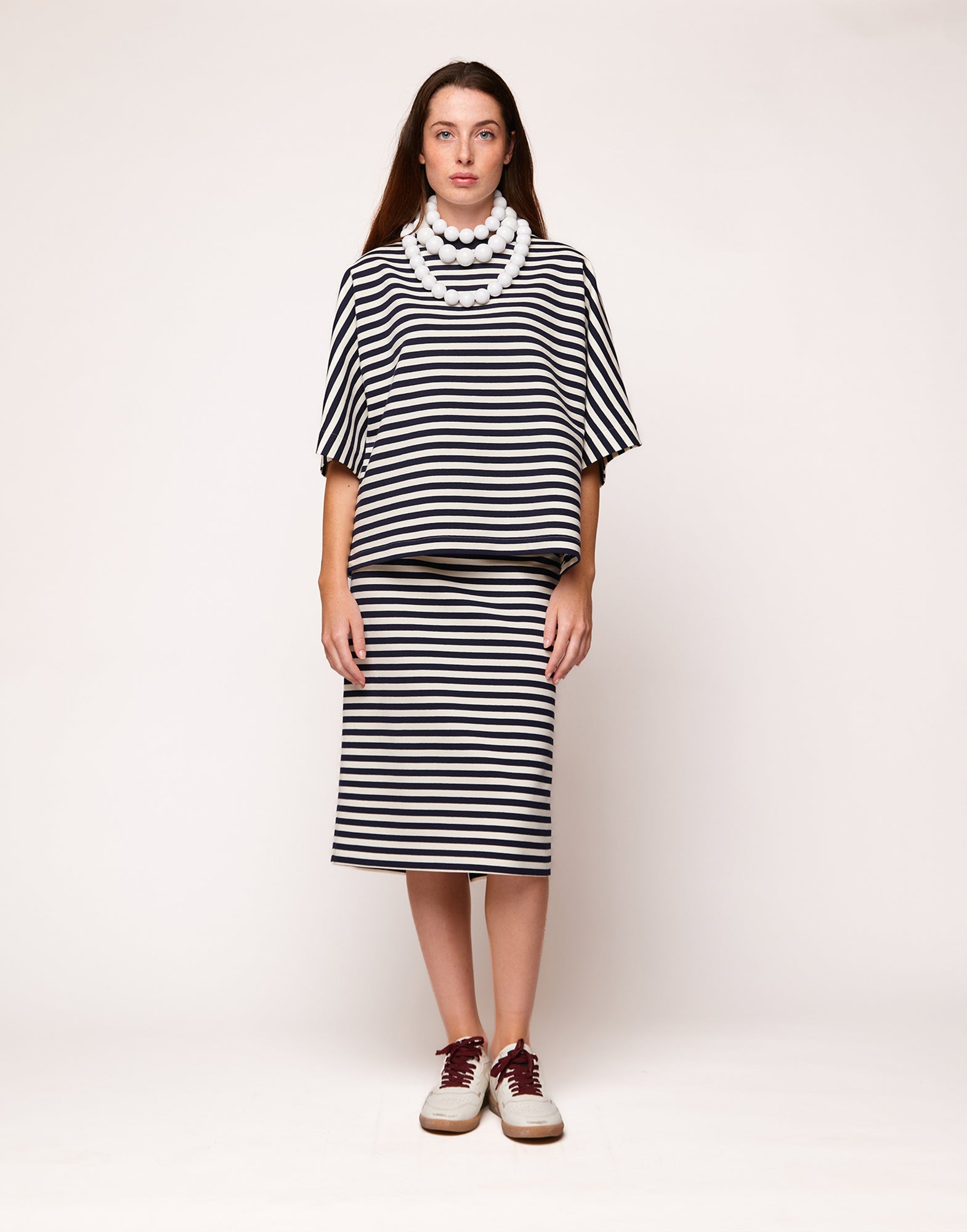 DOUUOD Collana con Maxi Perle in Resina Off White