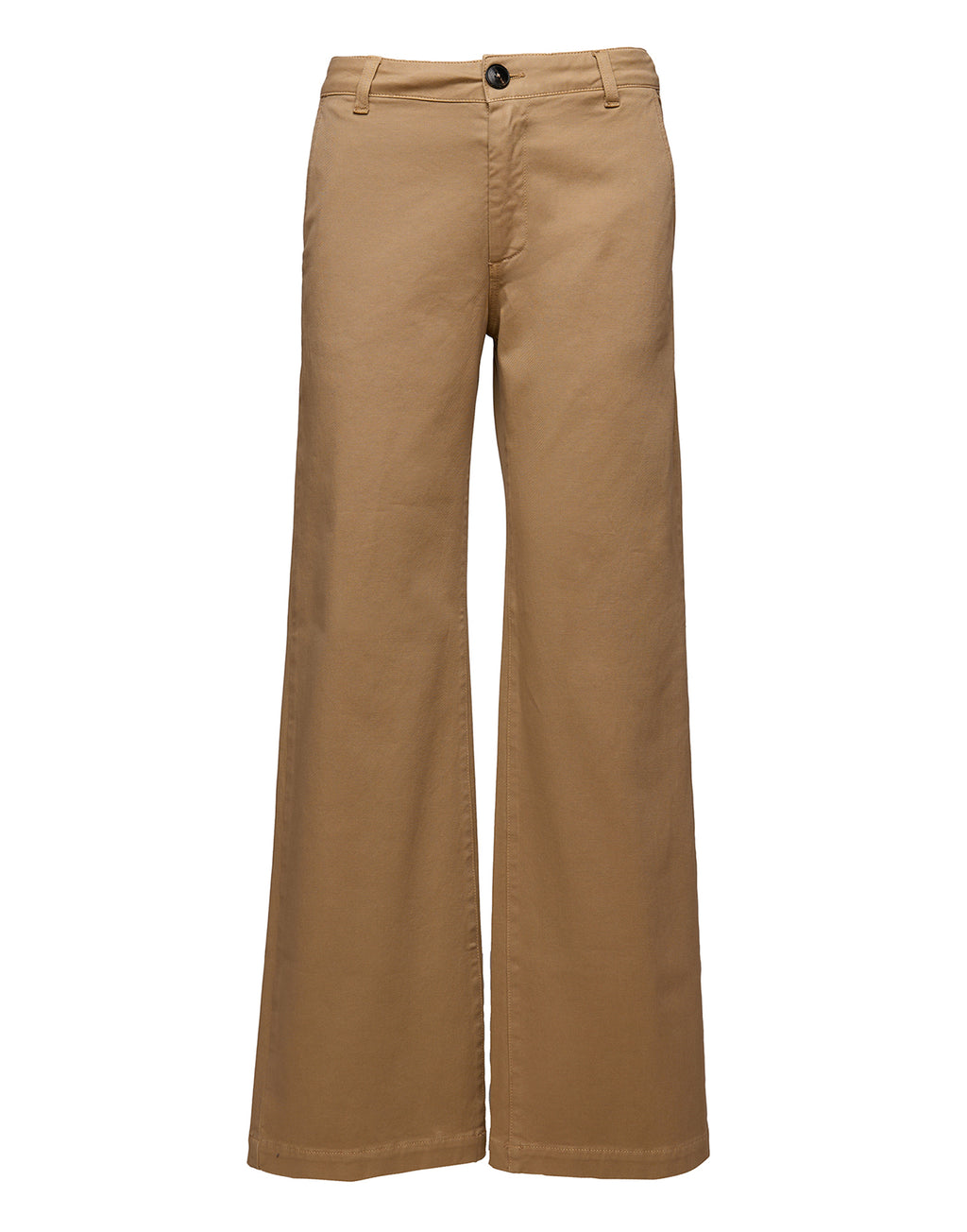DOUUOD Pantaloni a Gamba Larga in Drill di Cotone Stretch Khaki