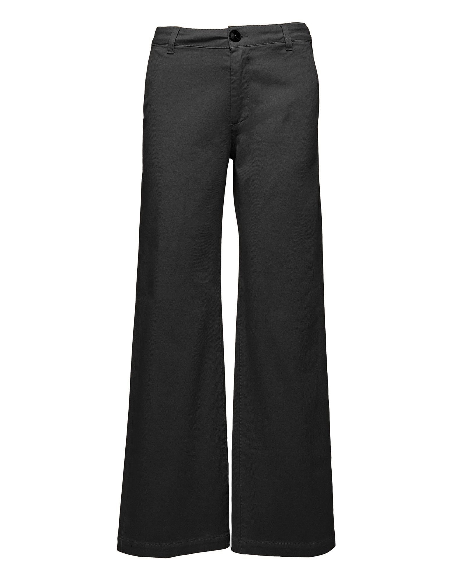 DOUUOD Pantaloni a Gamba Larga in Drill di Cotone Stretch Neri