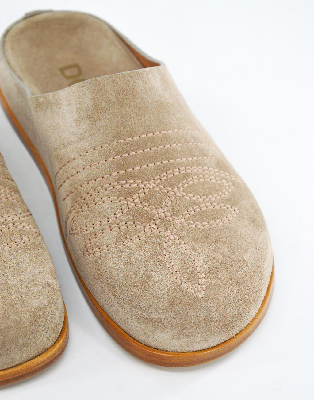 DOUUOD Sabot Fondo Cuoio in Crosta Taupe