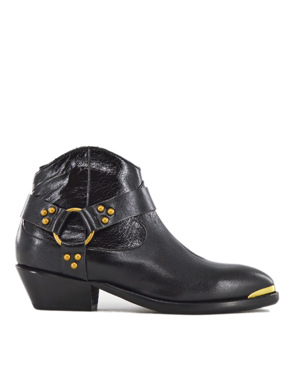 DOUUOD Texani Bassi con Ghetta in Vitello Bottolato Laminato Nero