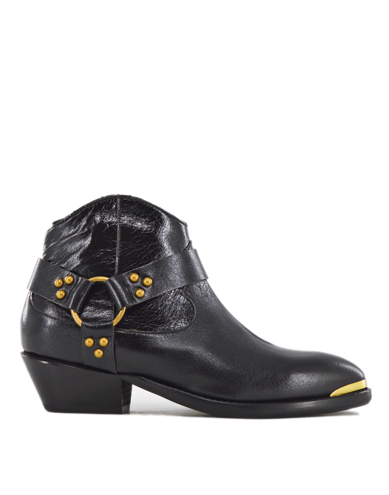 DOUUOD Texani Bassi con Ghetta in Vitello Bottolato Laminato Nero