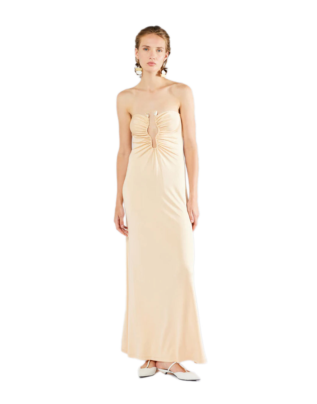 ERIKA CAVALLINI Abito Ariela in Jersey Almond Cream