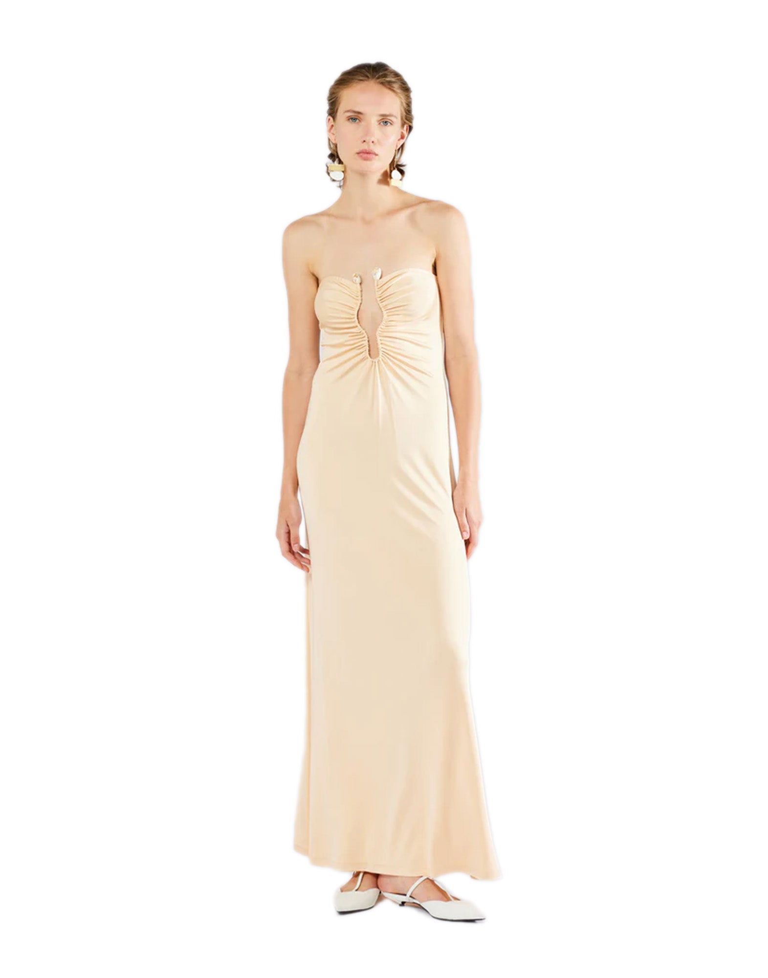 ERIKA CAVALLINI Abito Ariela in Jersey Almond Cream