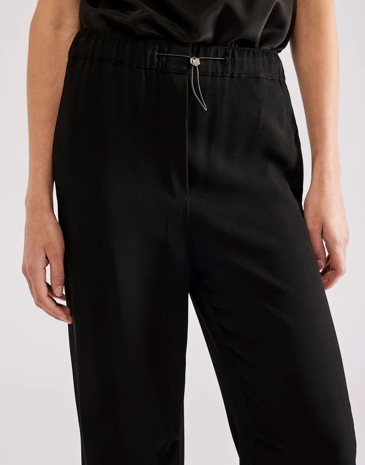 ERIKA CAVALLINI Pantalone Cargo in Cadì Nero