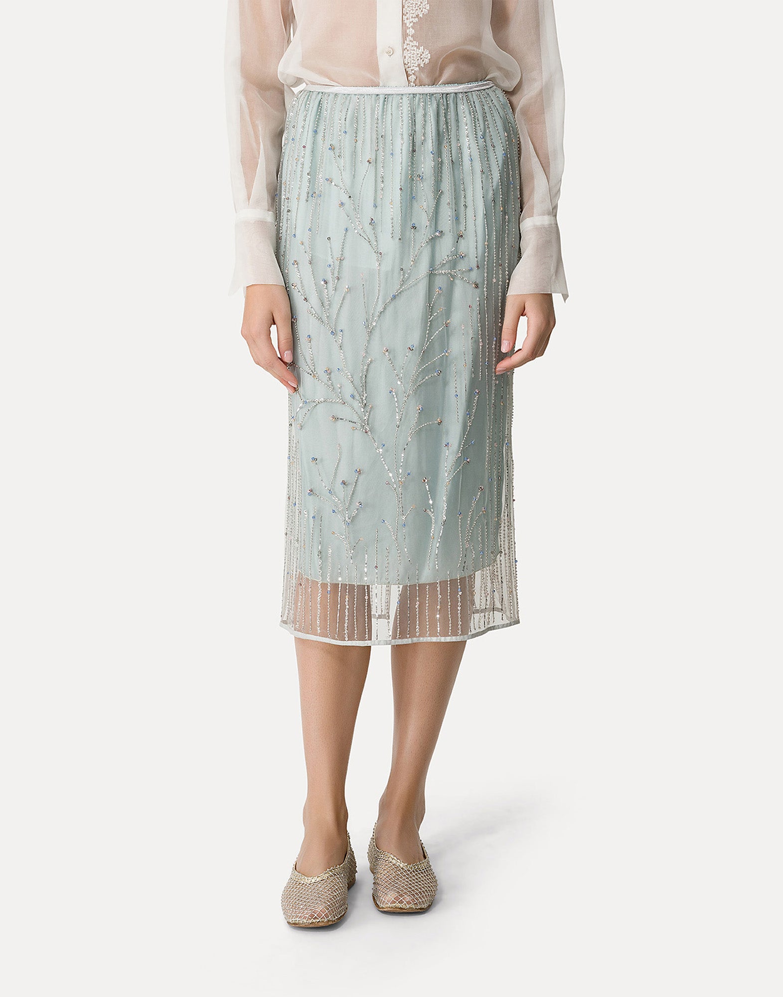FORTE FORTE Gonna in Tulle Ricamo “Firefly”