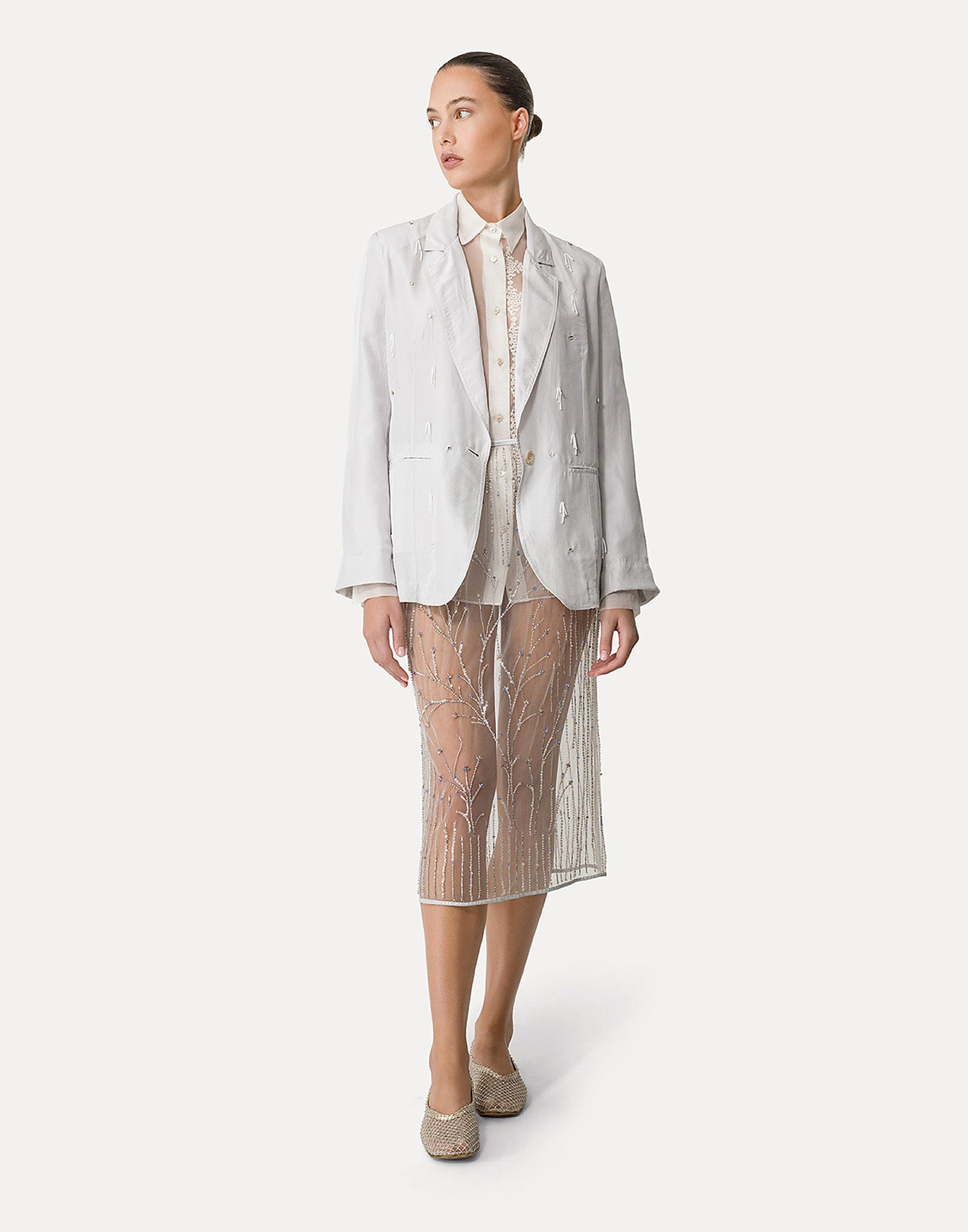 FORTE FORTE Gonna in Tulle Ricamo “Firefly”