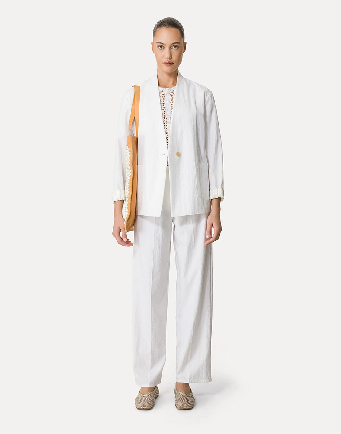 FORTE FORTE Cropped Polo all'Uncinetto Giglio