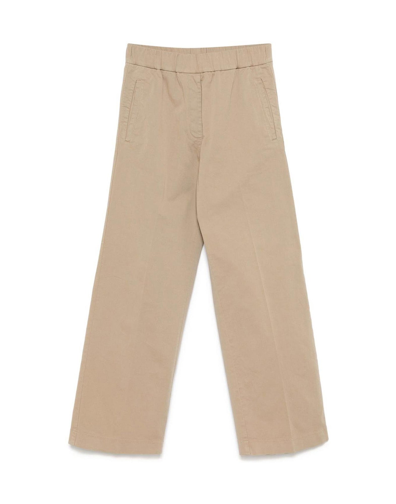 FORTE FORTE Pantaloni Essential in Twill di Cotone Taupe