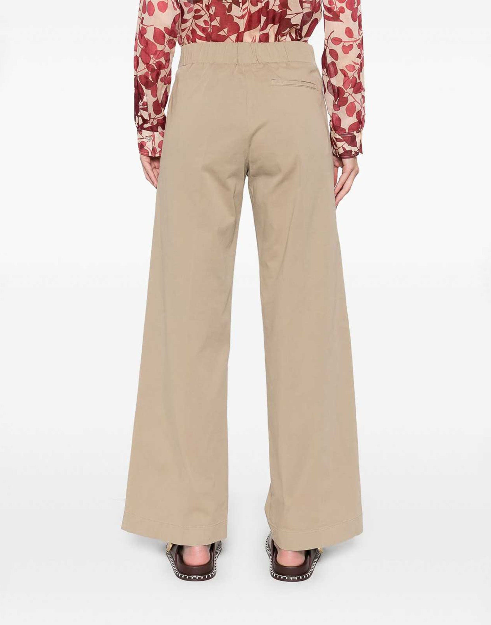 FORTE FORTE Pantaloni Essential in Twill di Cotone Taupe