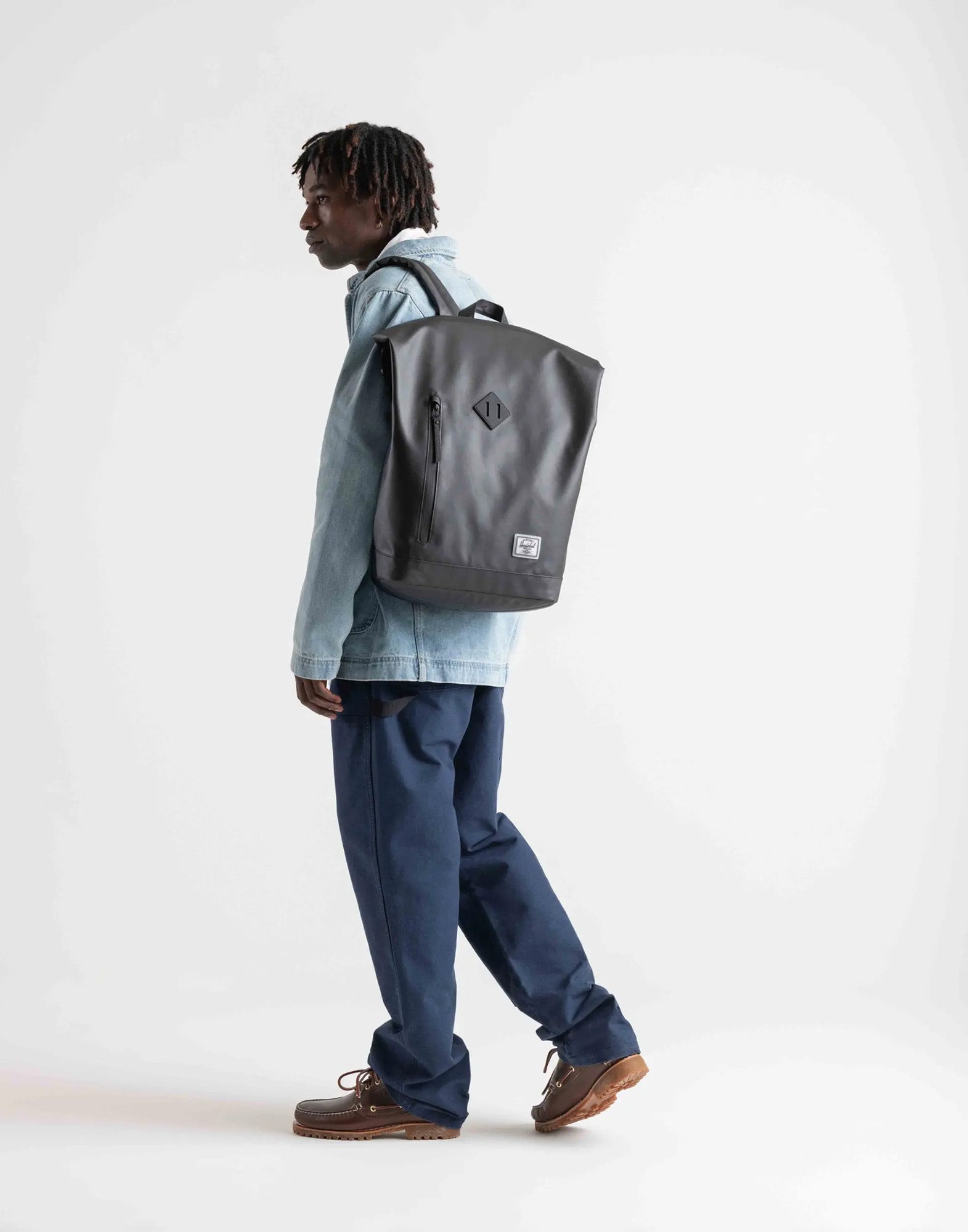 HERSCHEL Roll Top Backpack Weather Resistant 23L Black