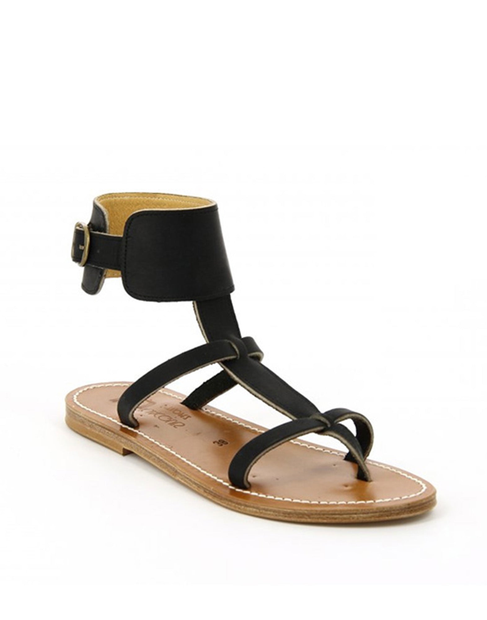K.JACQUES Sandali Caravelle in Pelle Noir