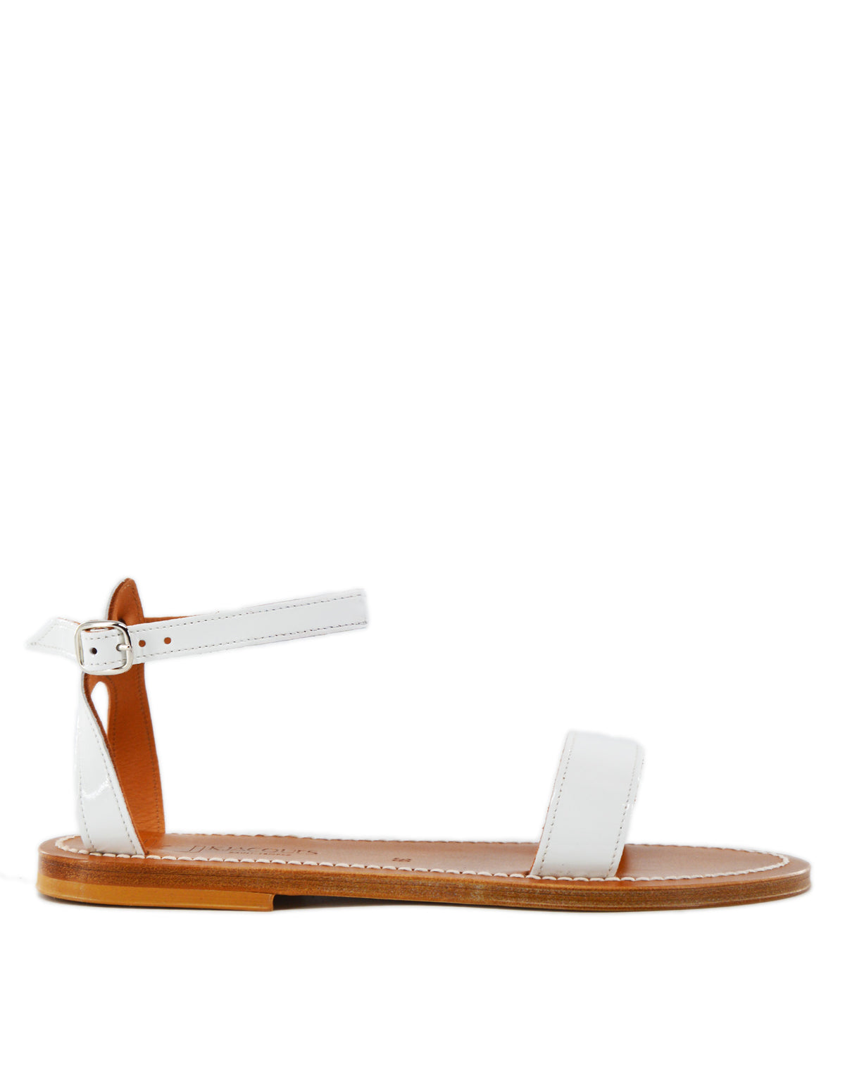 Sandales K.JACQUES Catamaran en vernis blanc