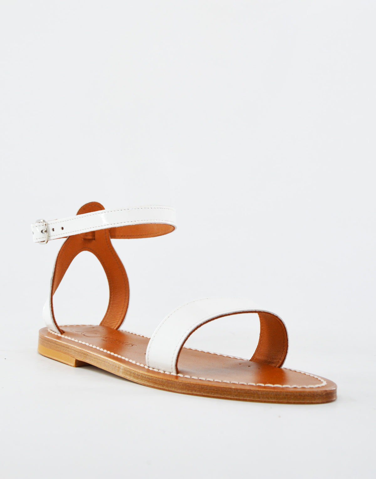 Sandales K.JACQUES Catamaran en vernis blanc