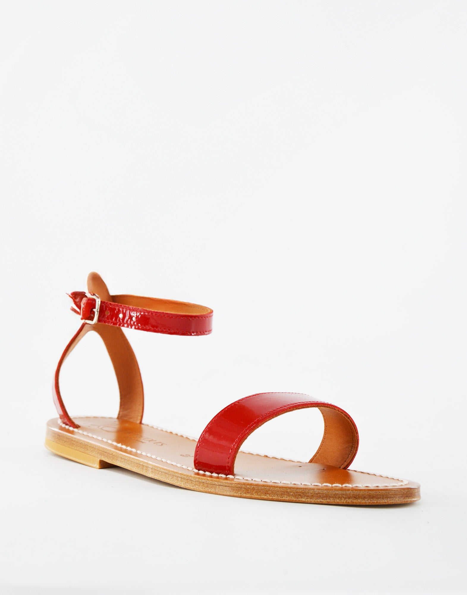 K.JACQUES Sandali Catamaran in Vernice Rouge