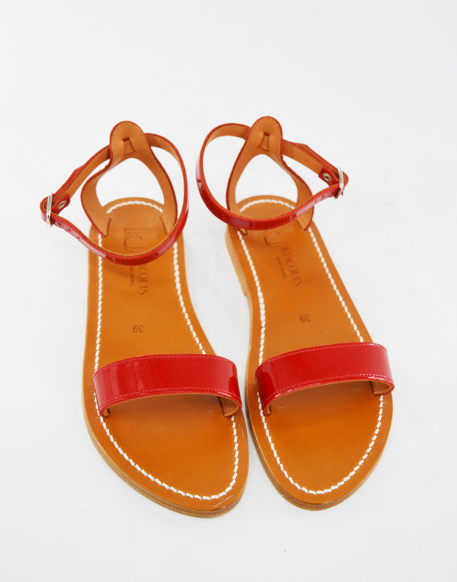 K.JACQUES Sandali Catamaran in Vernice Rouge