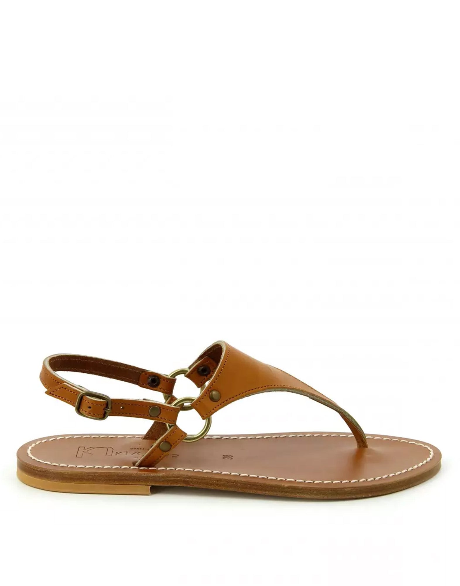 K.JACQUES Sandali Infradito Dionyso in Pelle Naturel