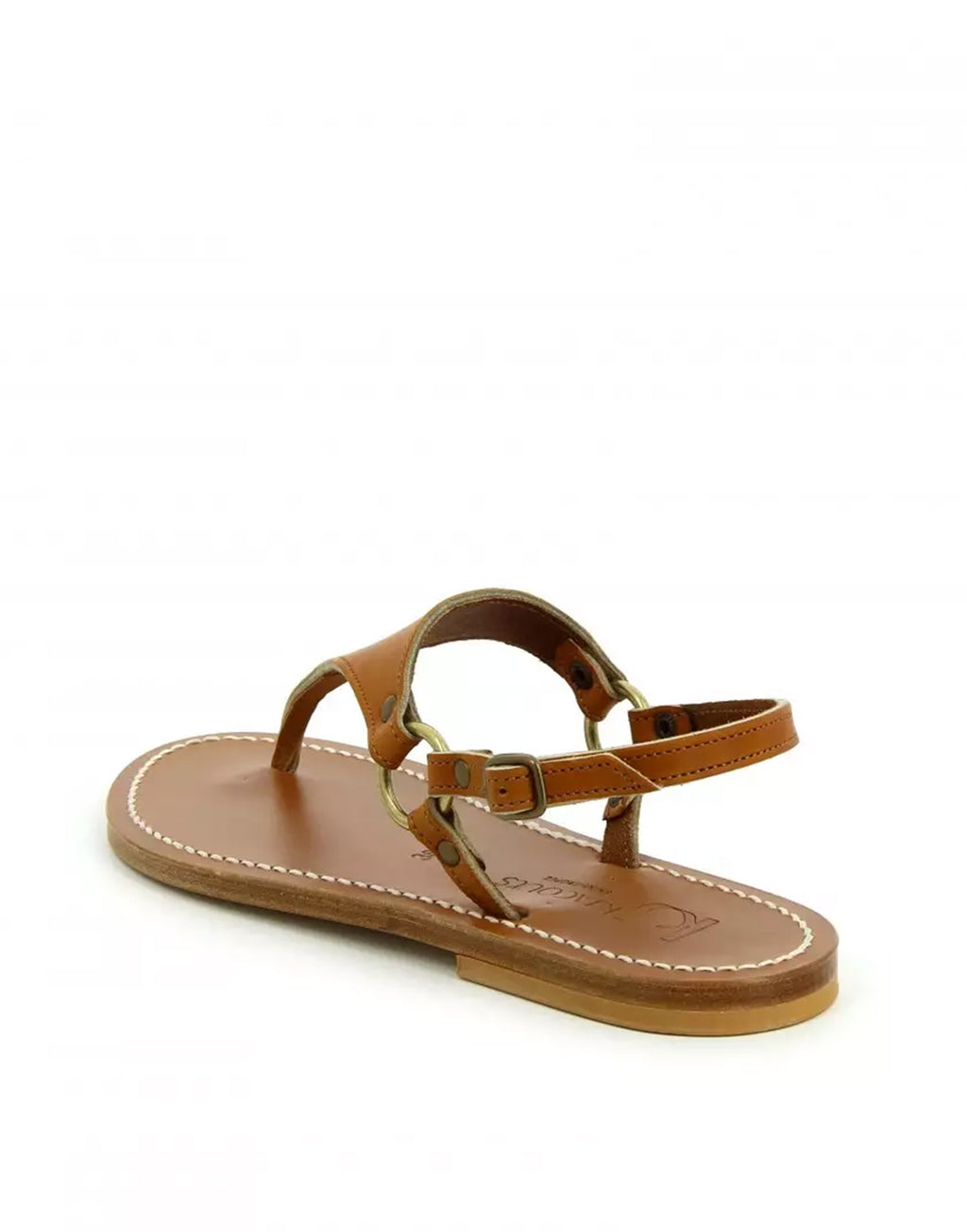 K.JACQUES Sandali Infradito Dionyso in Pelle Naturel