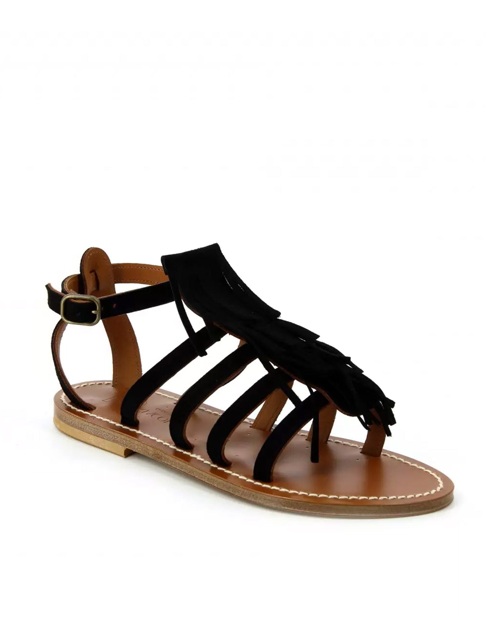 K.JACQUES Sandali Fregate in Camoscio Noir