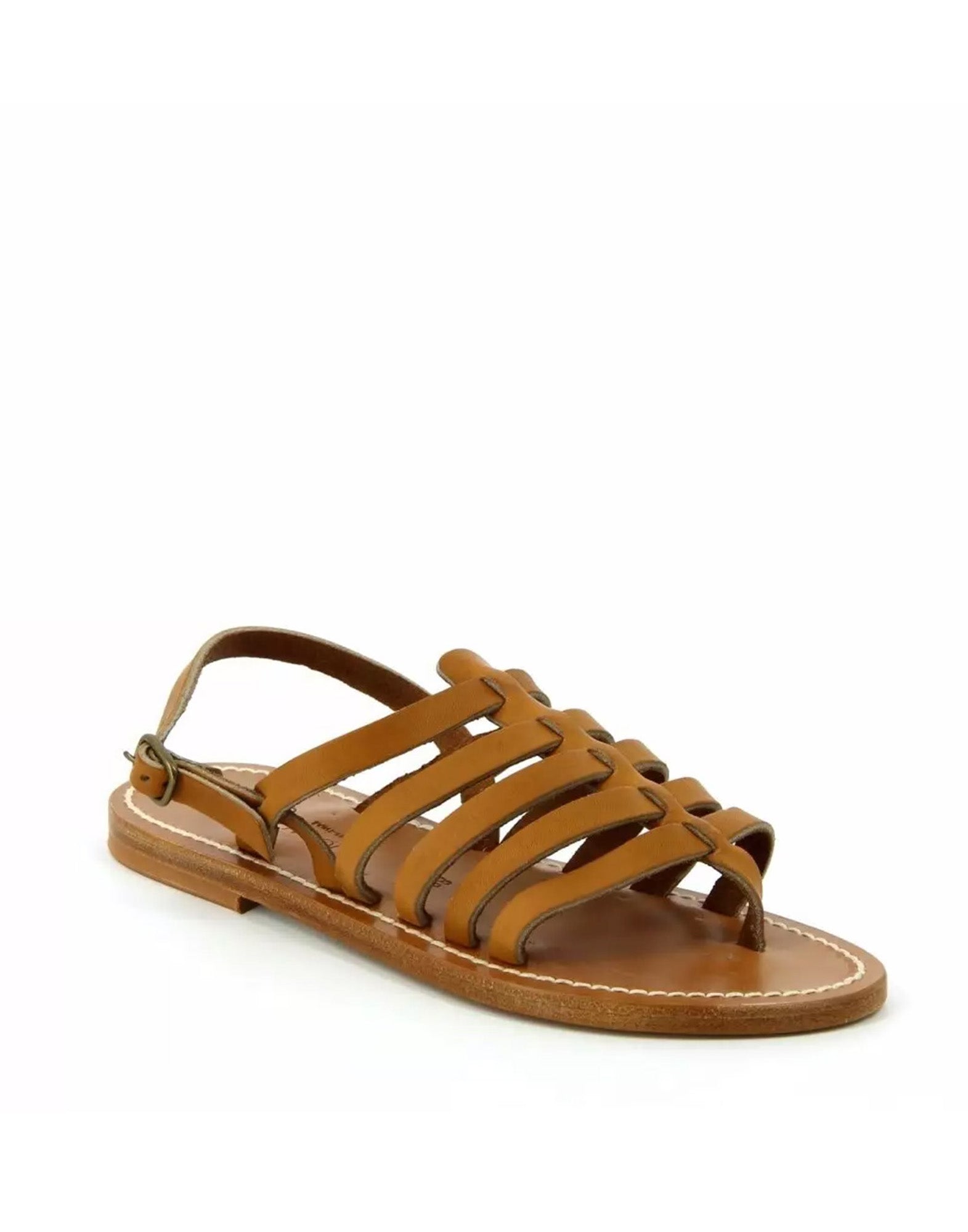 K.JACQUES Sandali Homere in Pelle Naturel