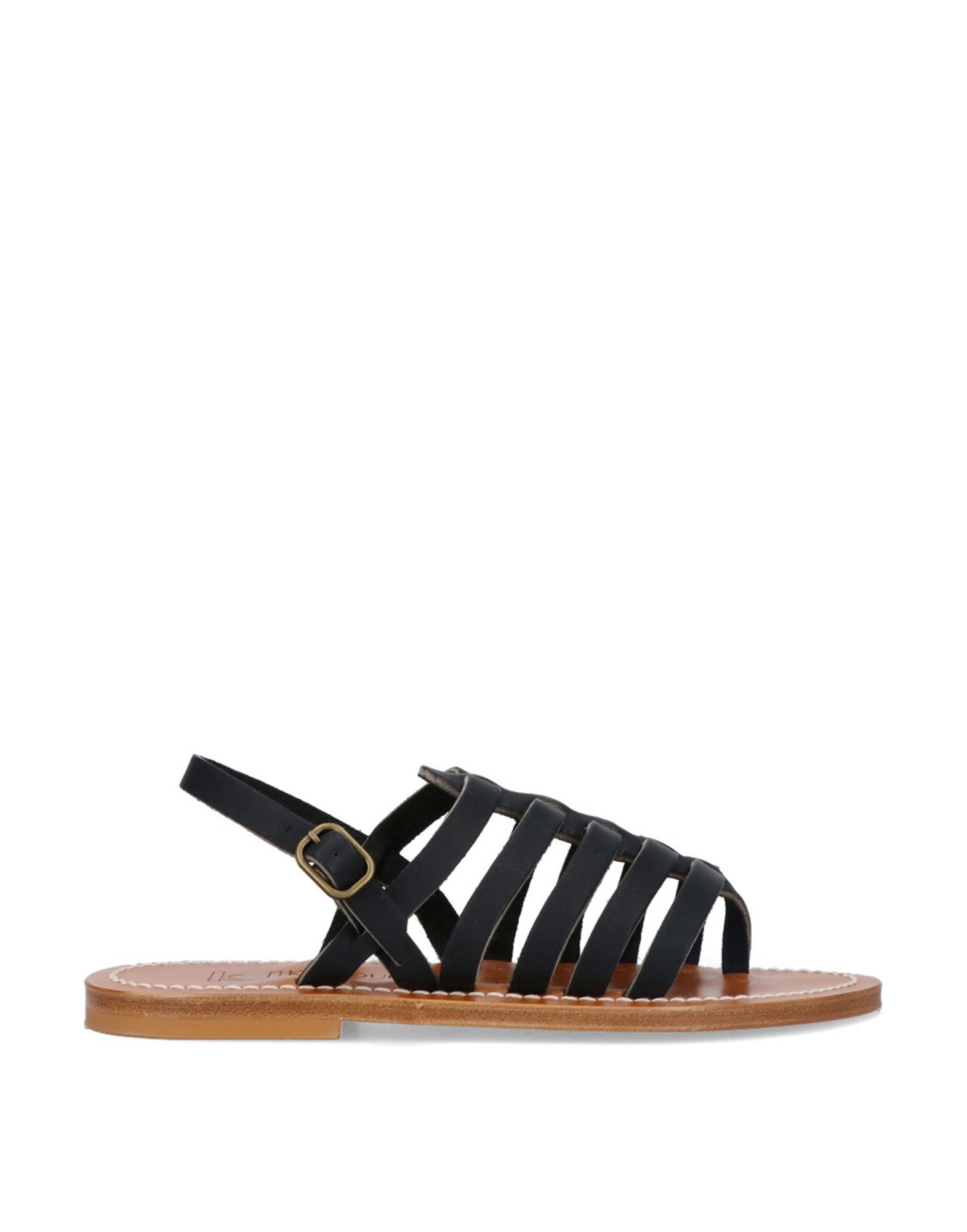 K.JACQUES Sandali Homere in Pelle Noir