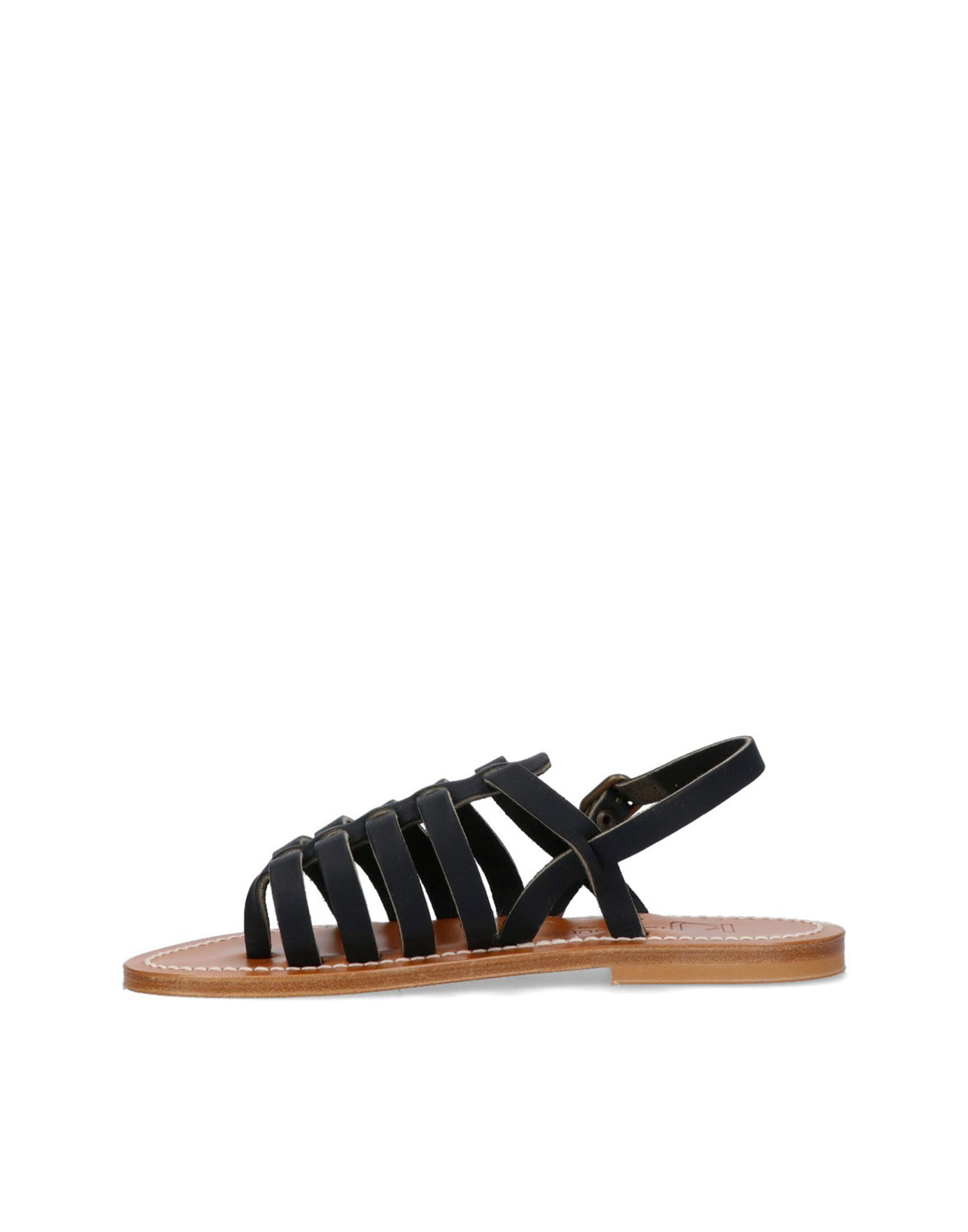 K.JACQUES Sandali Homere in Pelle Noir
