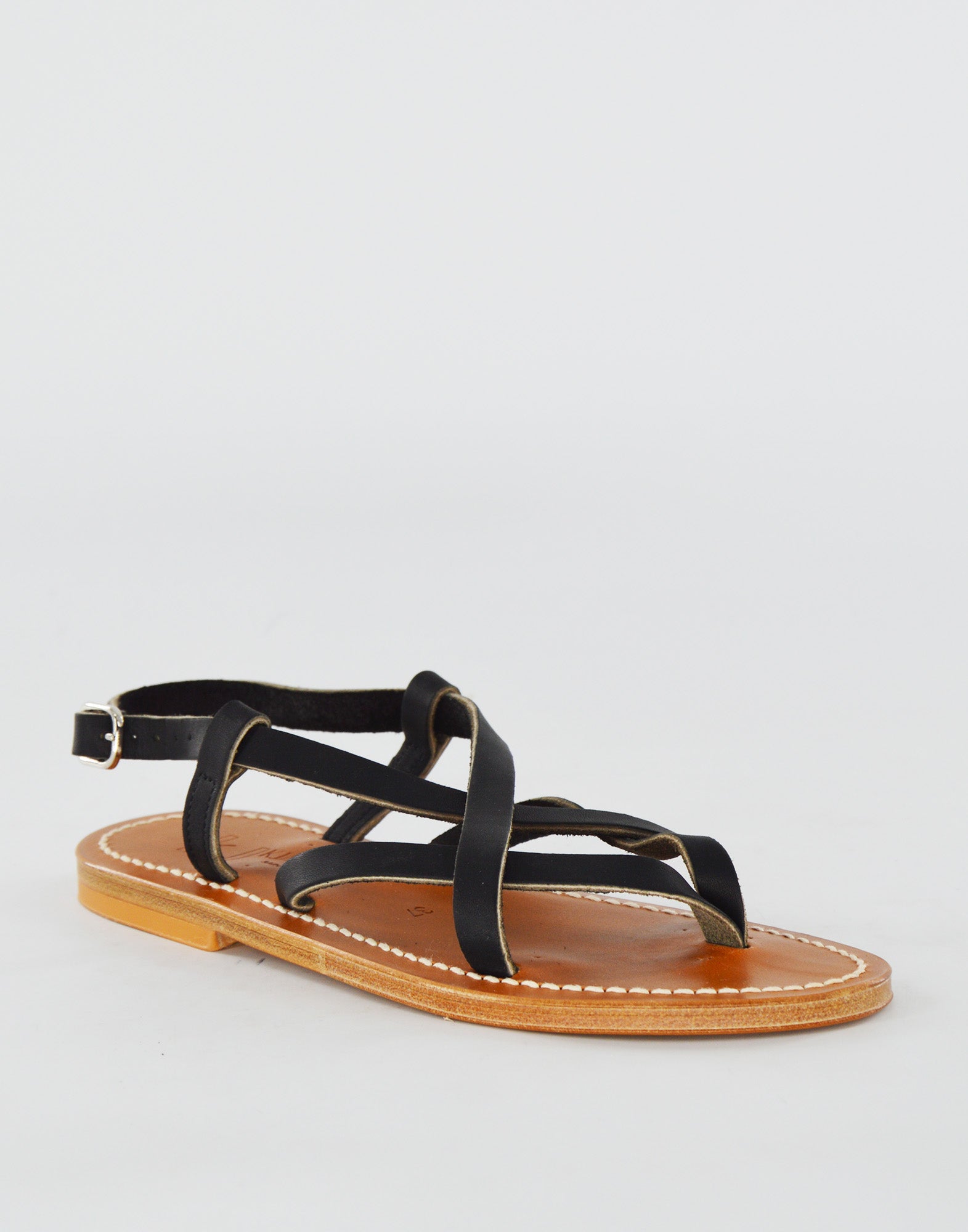 K.JACQUES Sandali Ingrid in Pelle Noir