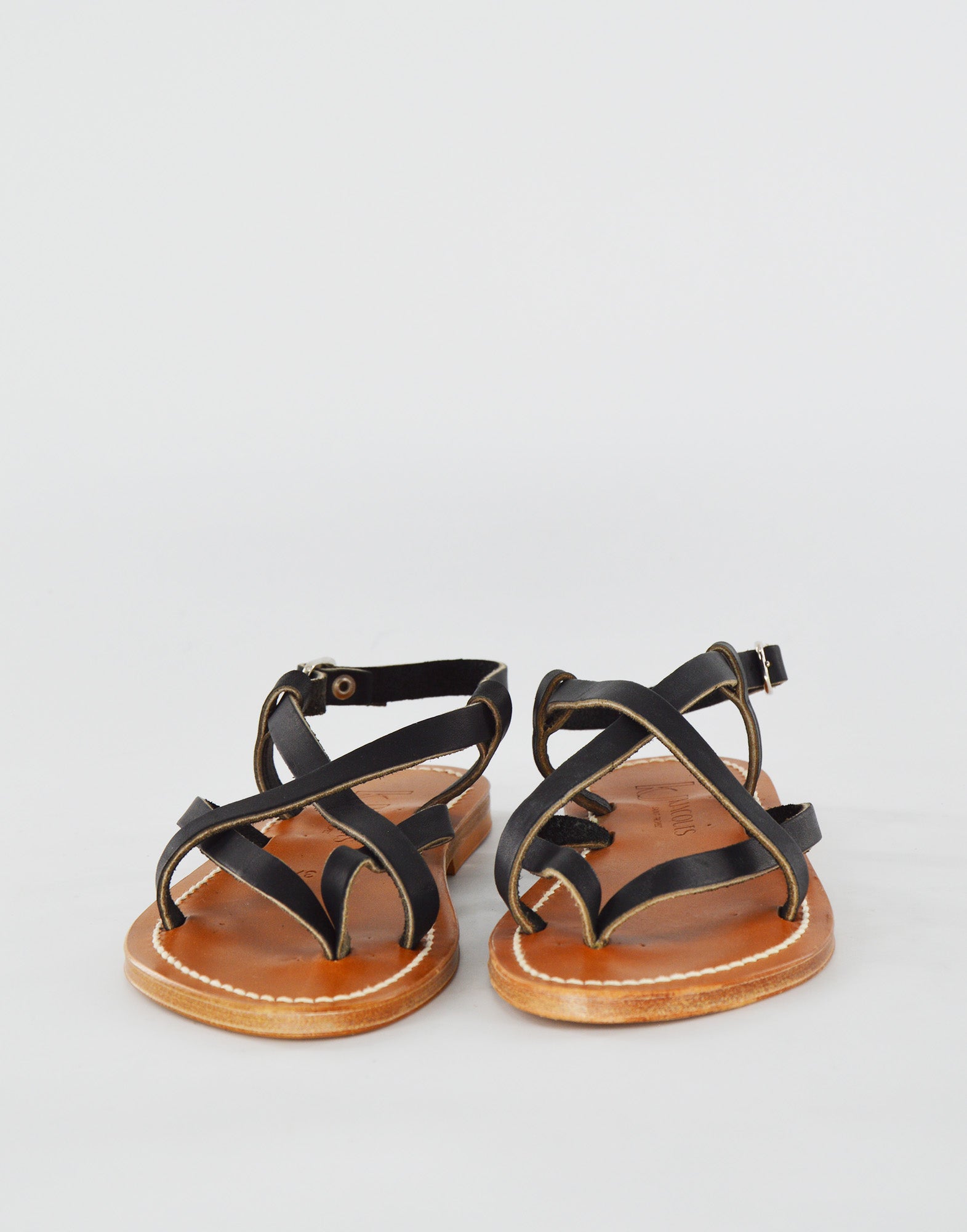K.JACQUES Sandali Ingrid in Pelle Noir