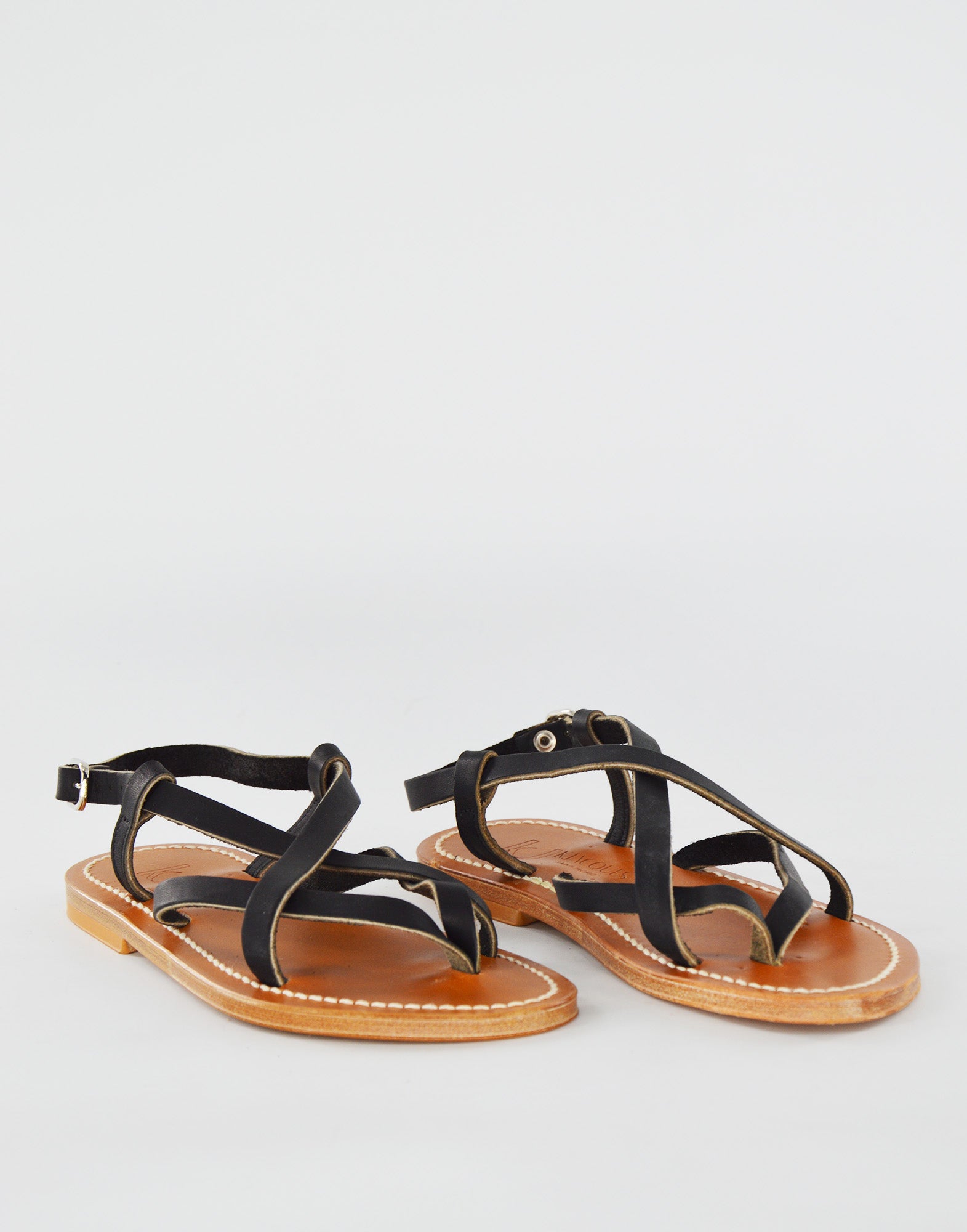K.JACQUES Sandali Ingrid in Pelle Noir