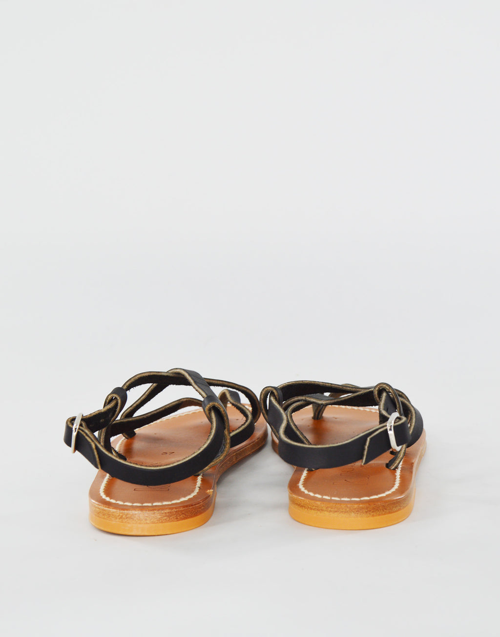 K.JACQUES Sandali Ingrid in Pelle Noir