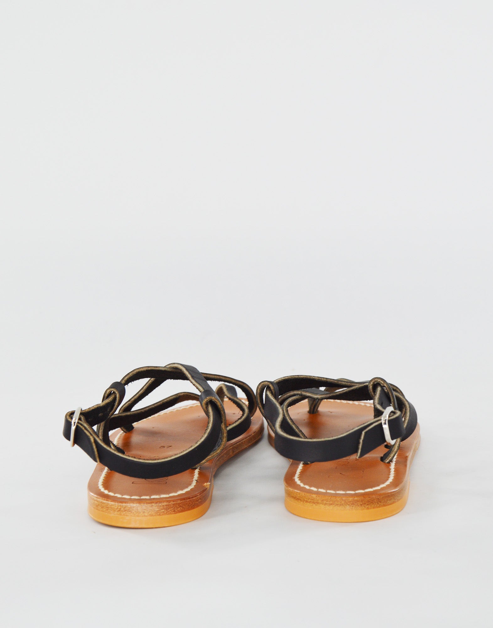 K.JACQUES Sandali Ingrid in Pelle Noir
