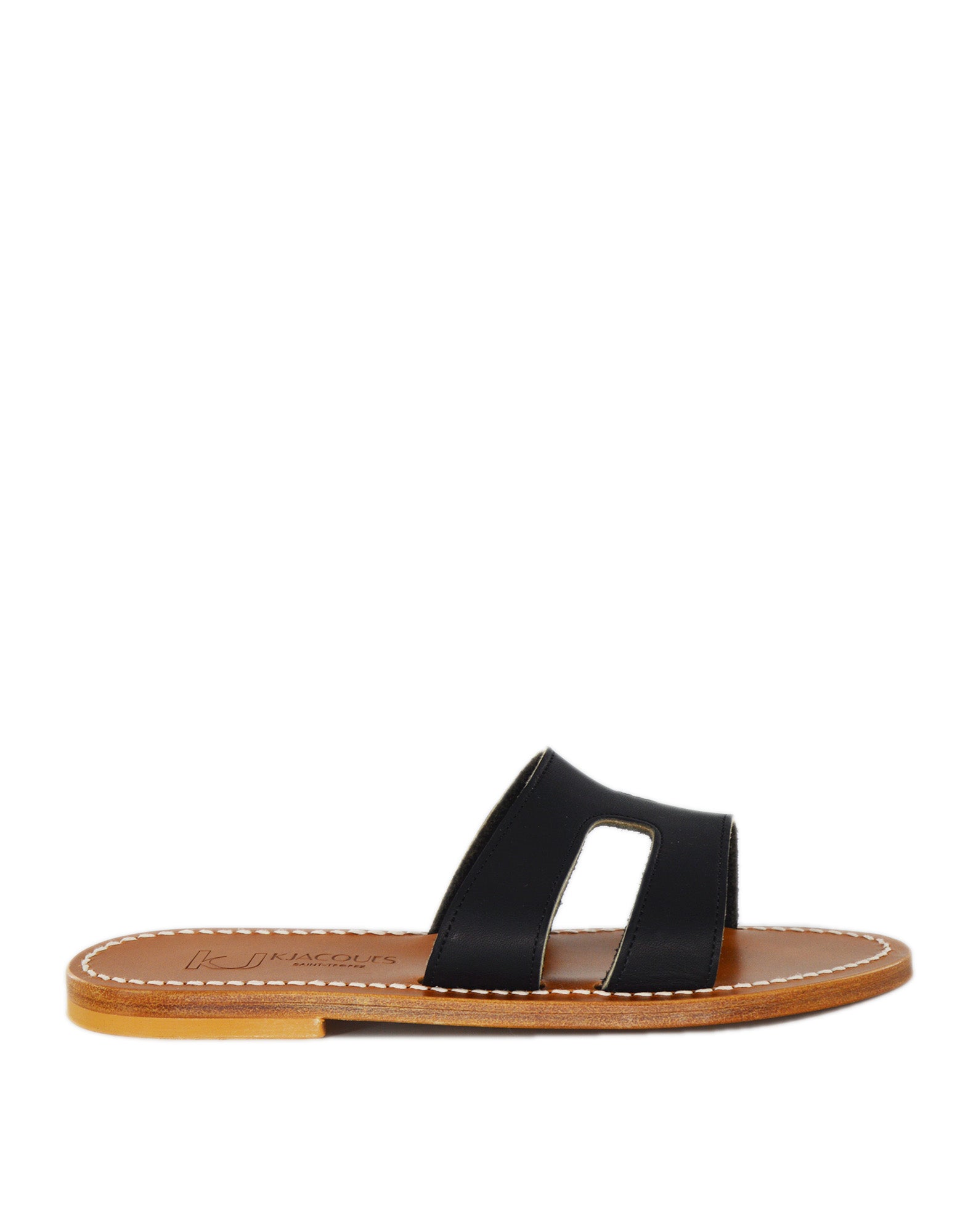 K.JACQUES Sandali Menandre in Pelle Noir