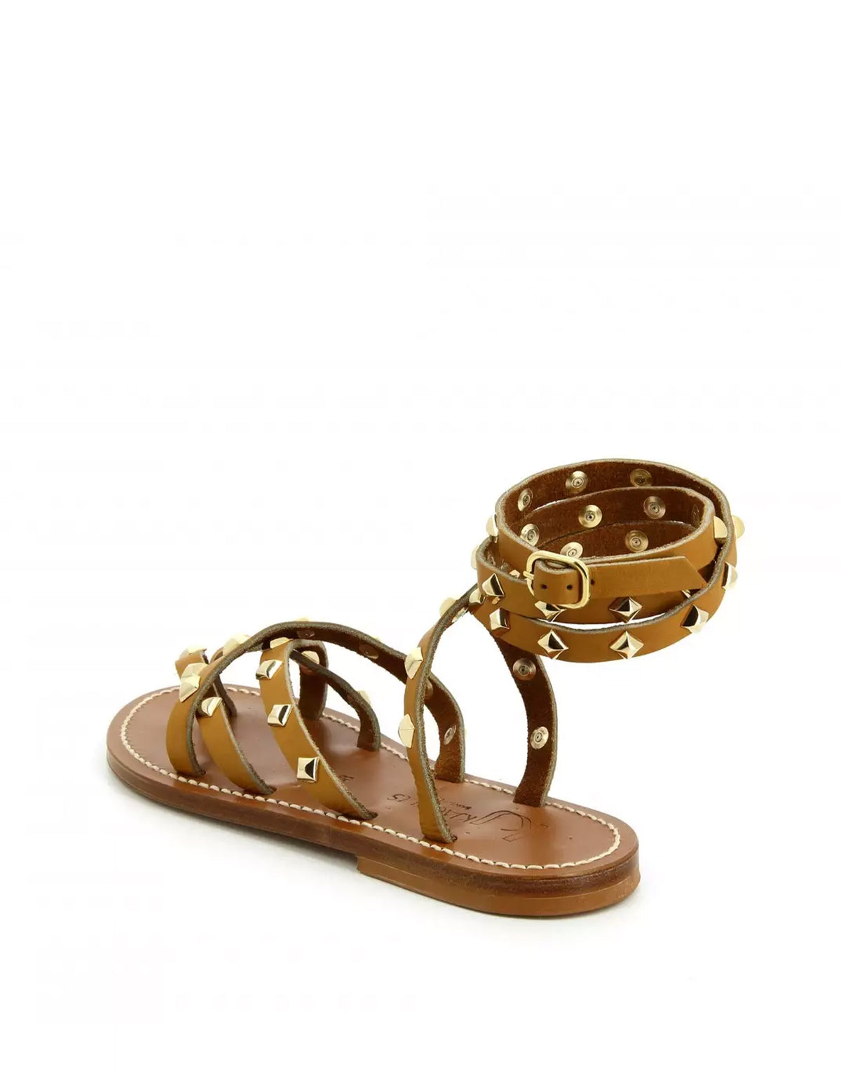 K.JACQUES Sandali Zenobie Borchiati in Pelle Natural