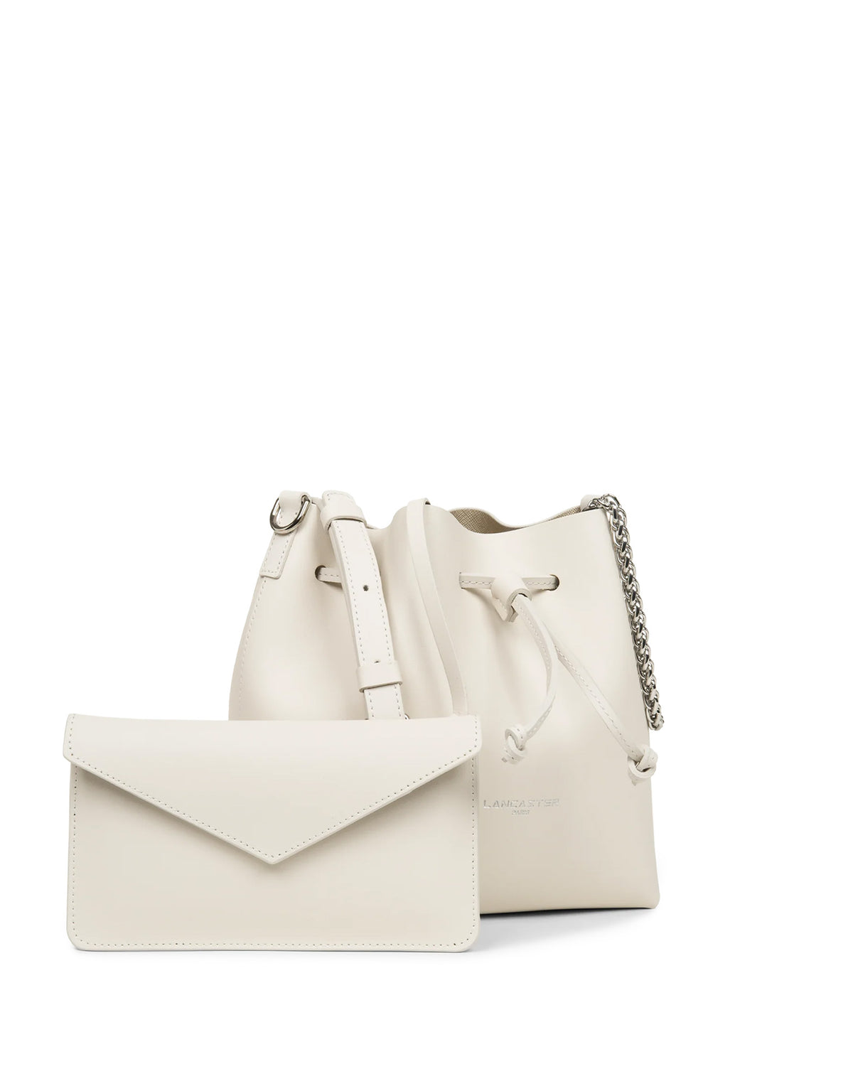 LANCASTER Petit sac seau Pur & Element City Écru/Champagne