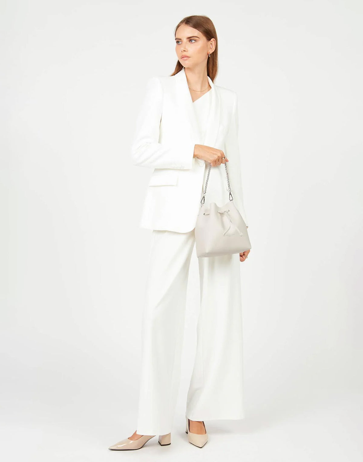 LANCASTER Petit sac seau Pur & Element City Écru/Champagne