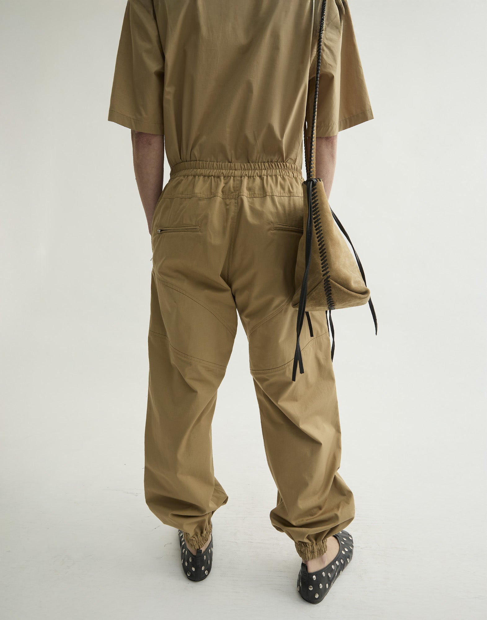 LAURENCE BRAS Pantaloni Gio in Cotone Beige