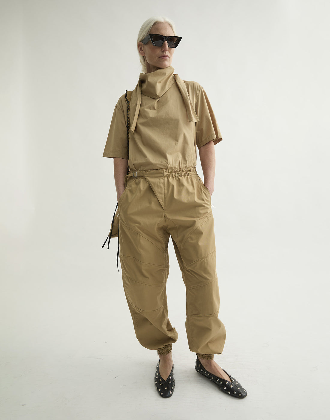 LAURENCE BRAS Pantaloni Gio in Cotone Beige