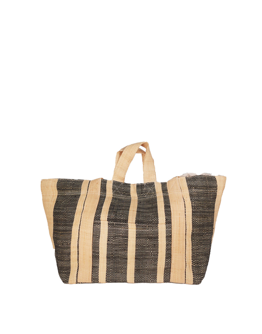 MAISON N.H PARIS Borsa MNH Shopping in Raffia Naturale Naturel/Noir