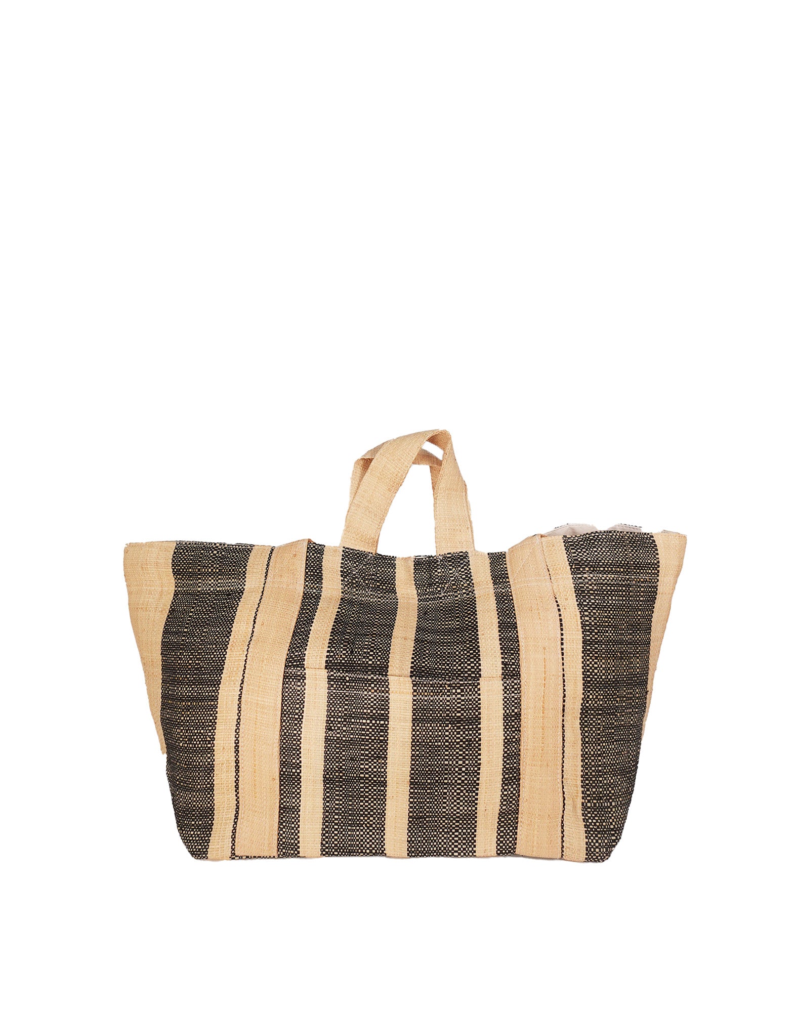 MAISON N.H PARIS Borsa MNH Shopping in Raffia Naturale Naturel/Noir