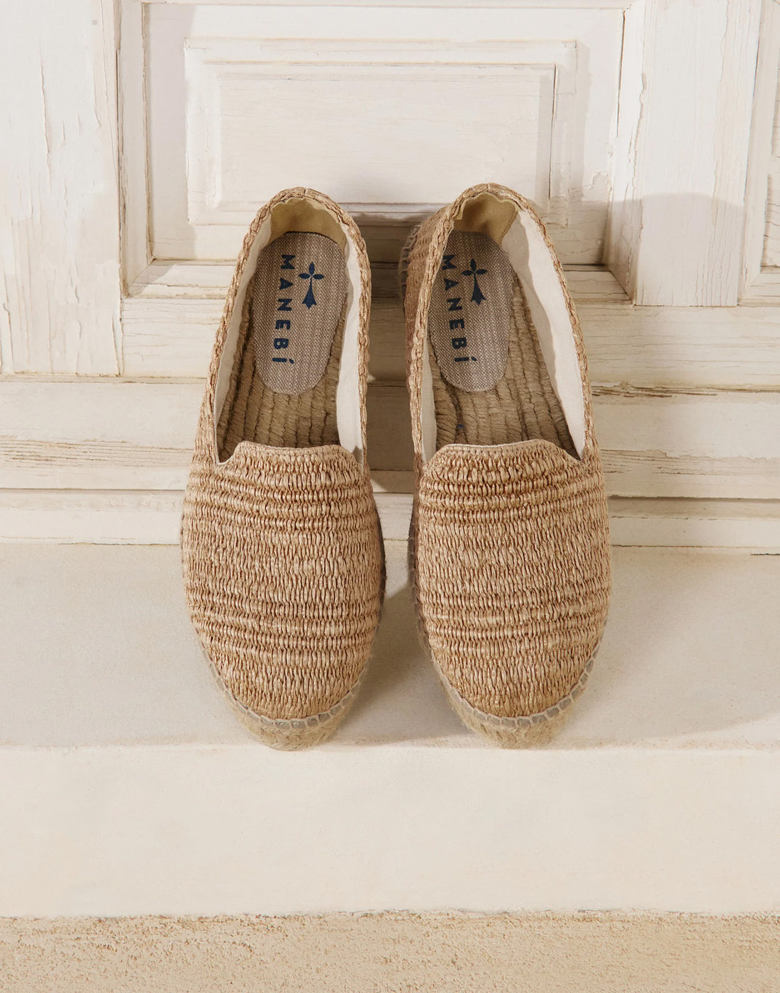 MANEBI Espadrillas in Raffia con Doppia Suola Yucatan