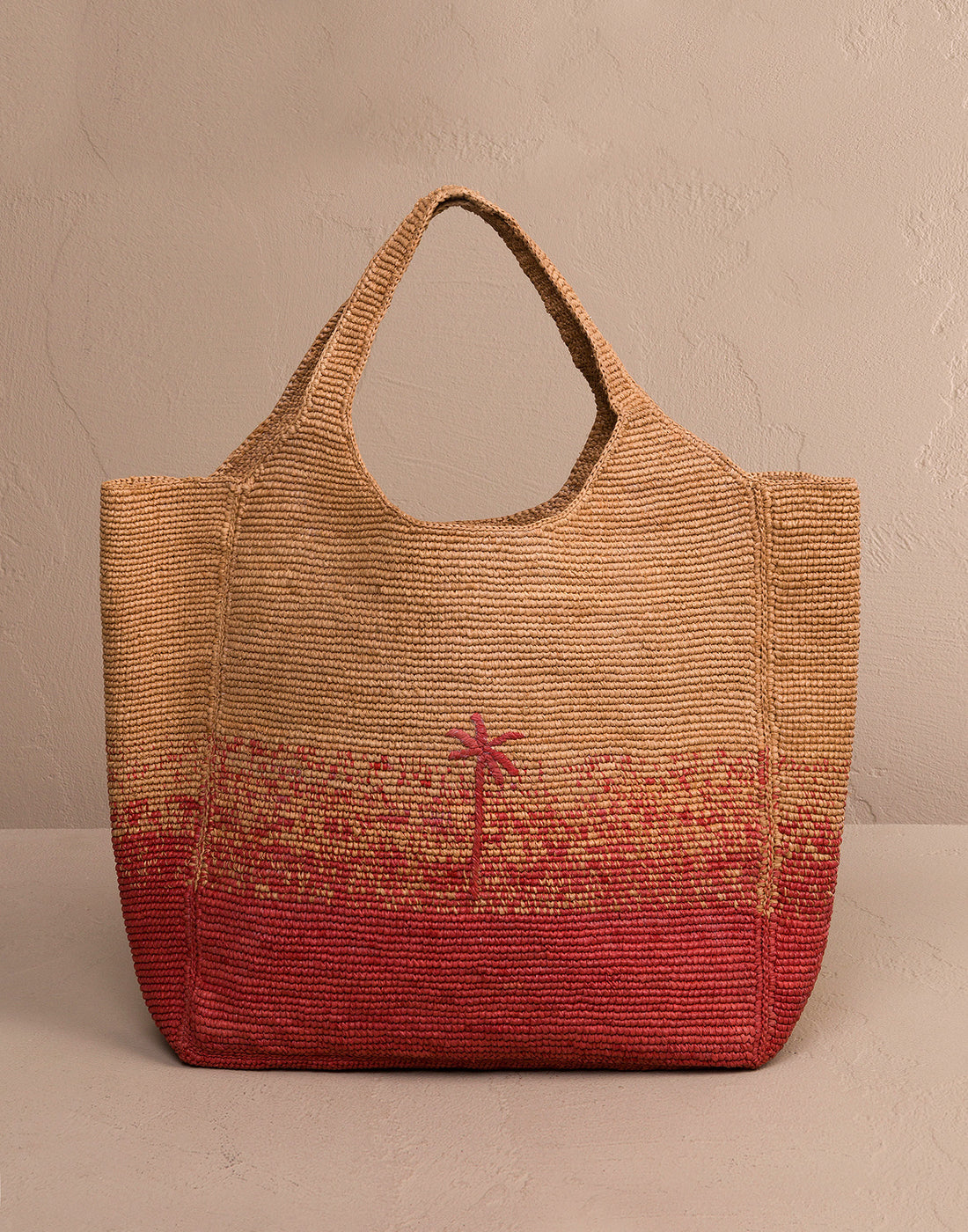 MANEBI Maxi Tote Handcrafted Rust Dégradé