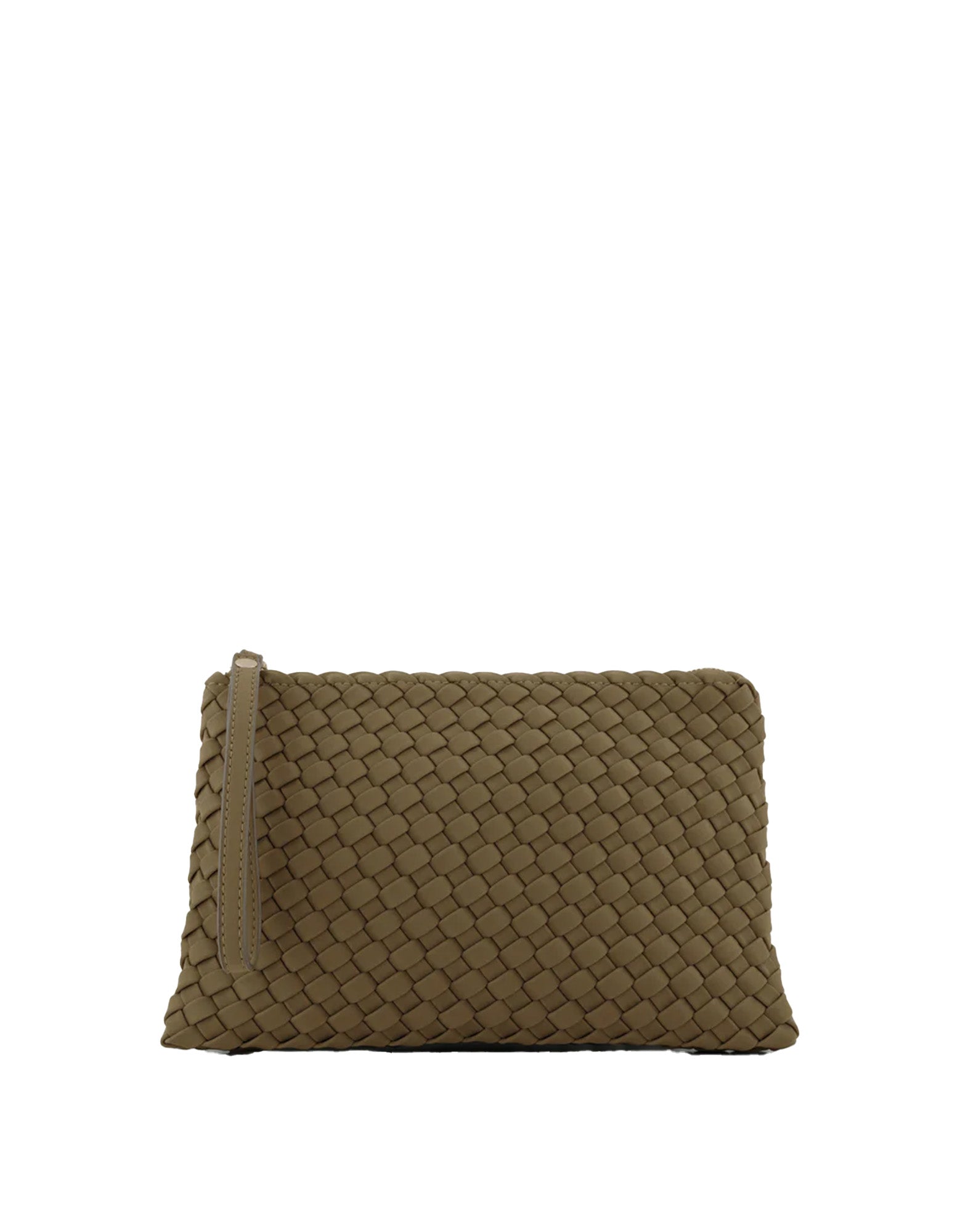 MARREA Clutch in Neoprene Intrecciato Retro Sand