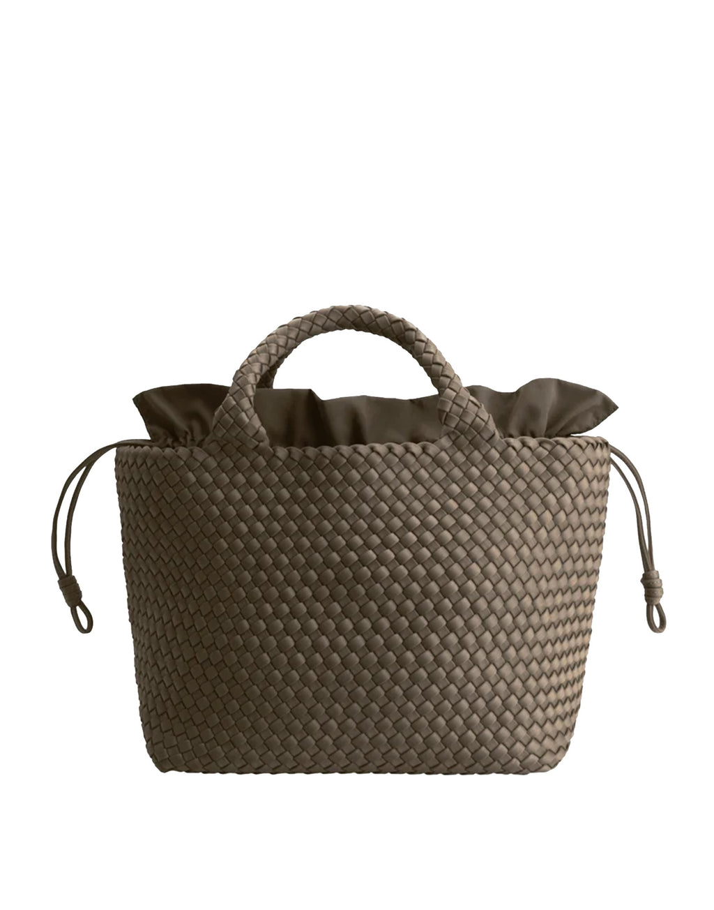 MARREA Shopping Media in Neoprene Intrecciato Coco Fresco