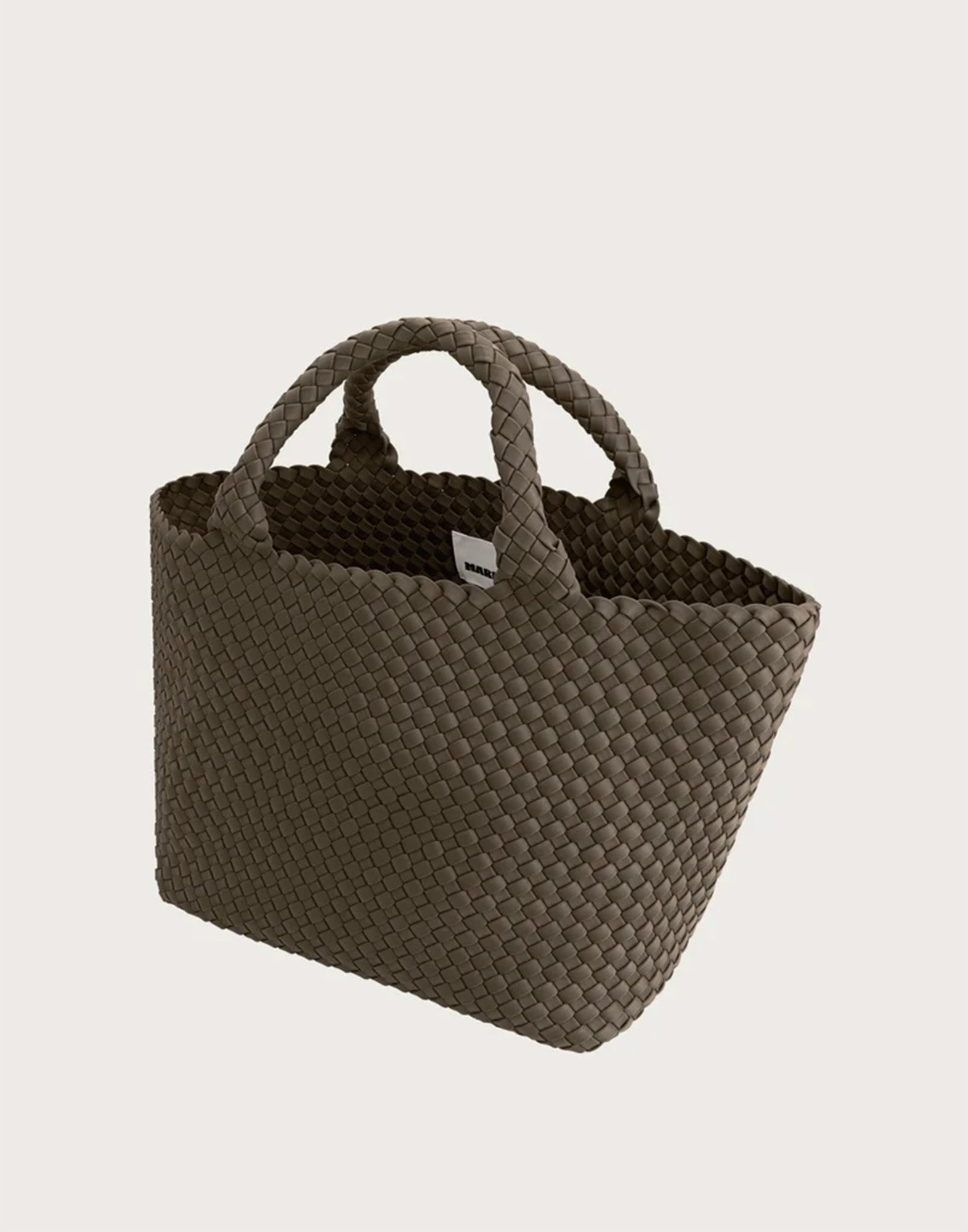 MARREA Shopping Media in Neoprene Intrecciato Coco Fresco