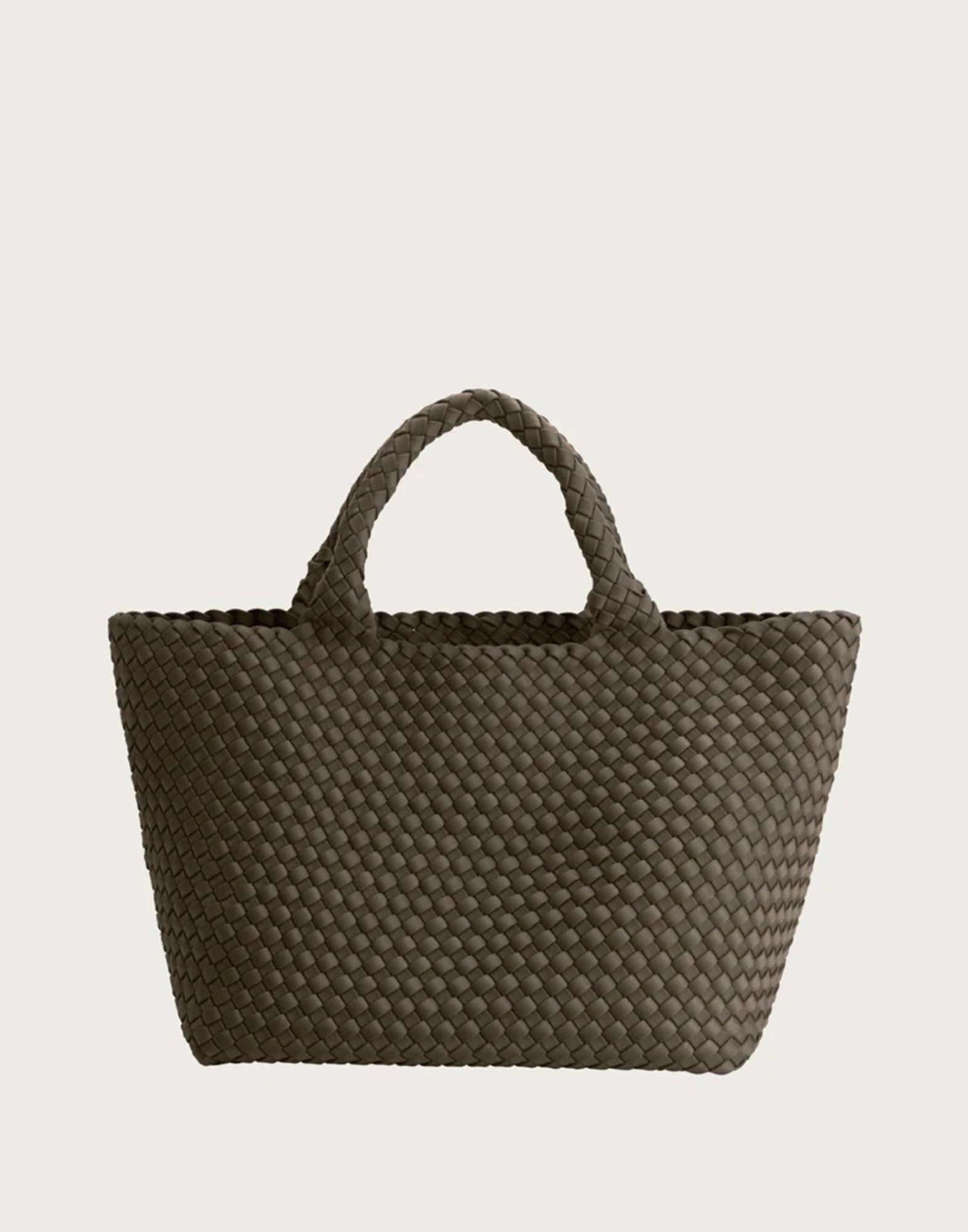 MARREA Shopping Media in Neoprene Intrecciato Coco Fresco