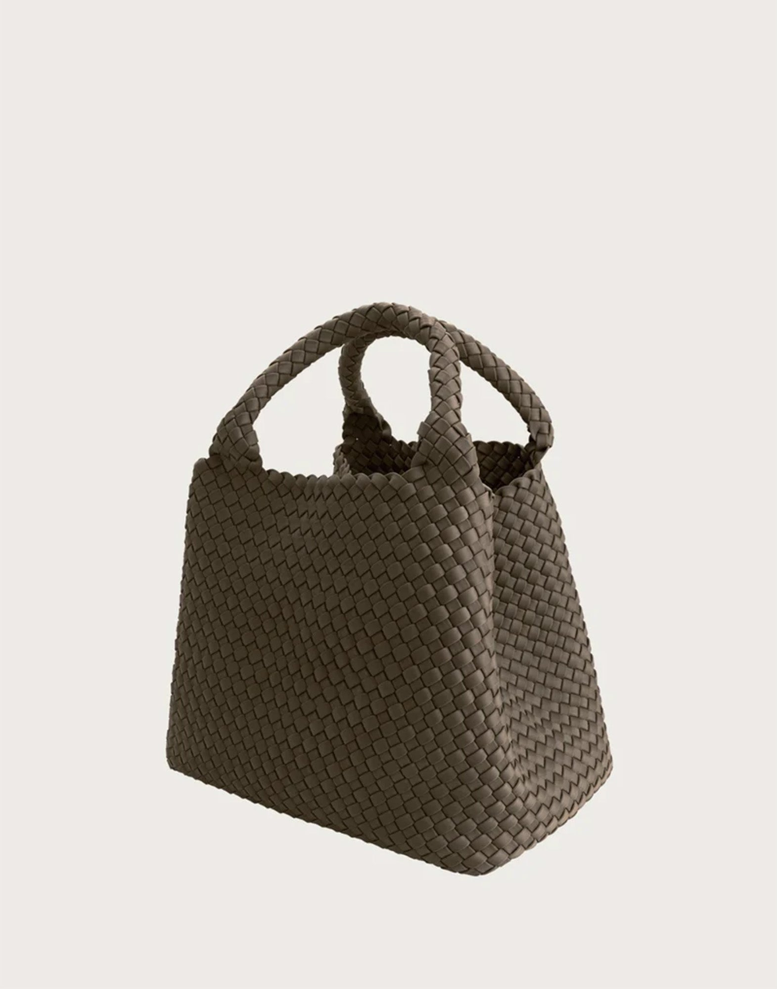 MARREA Shopping Media in Neoprene Intrecciato Coco Fresco