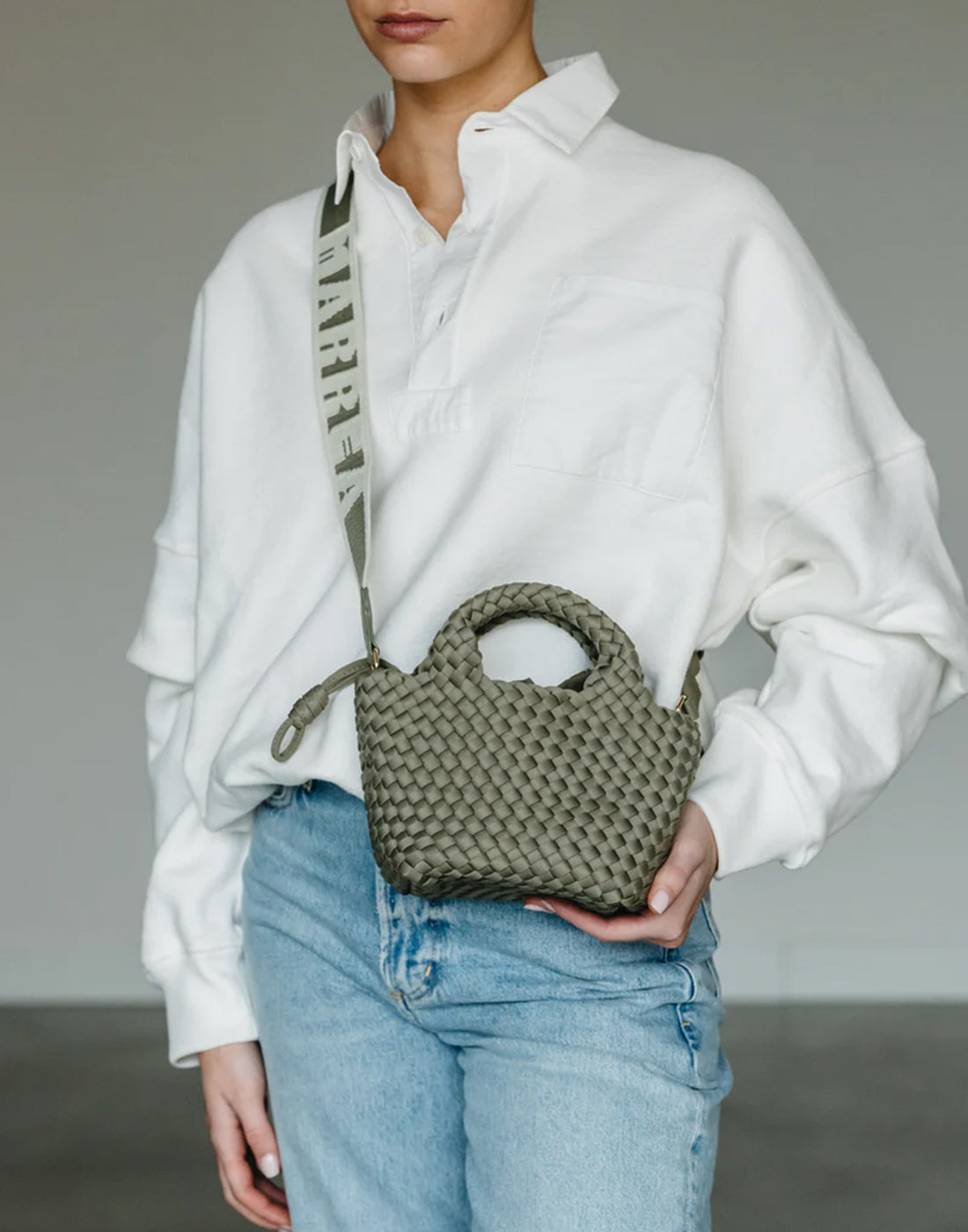 MARREA Borsa Mini con Tracolla Dark Oliva