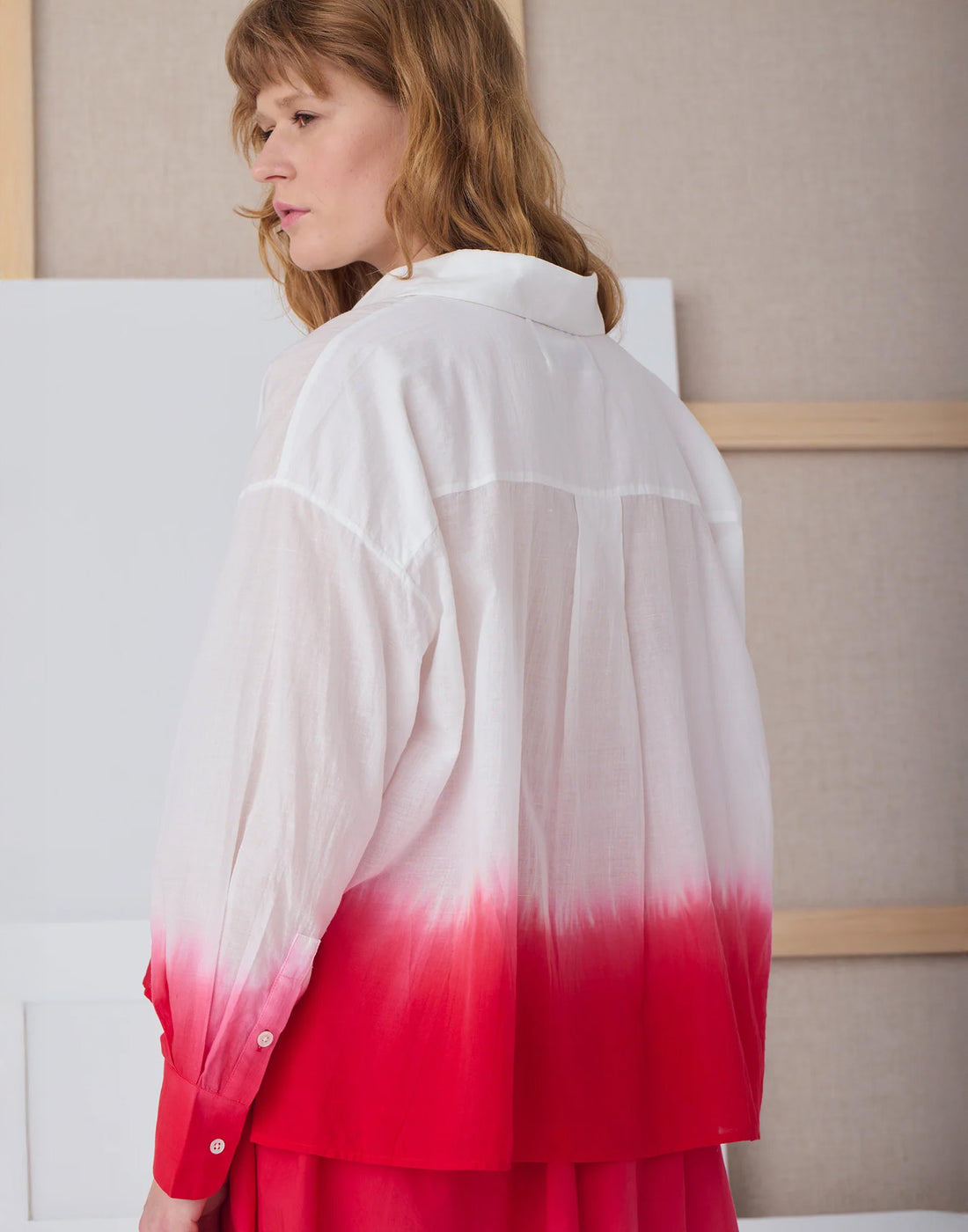MII Camicia Greta Tie & Dye Rouge Coquelicot